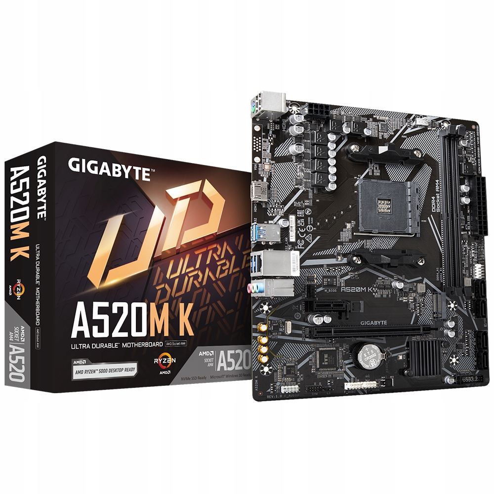 Gigabyte A520M K , Amd A520, AM4, 2xDDR4, mATX A520M K