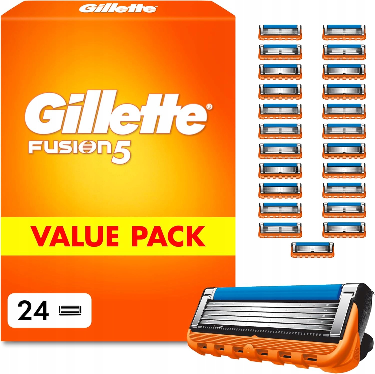 Vložky Do Holicího Strojku Gillette FUSION5 24 Ks