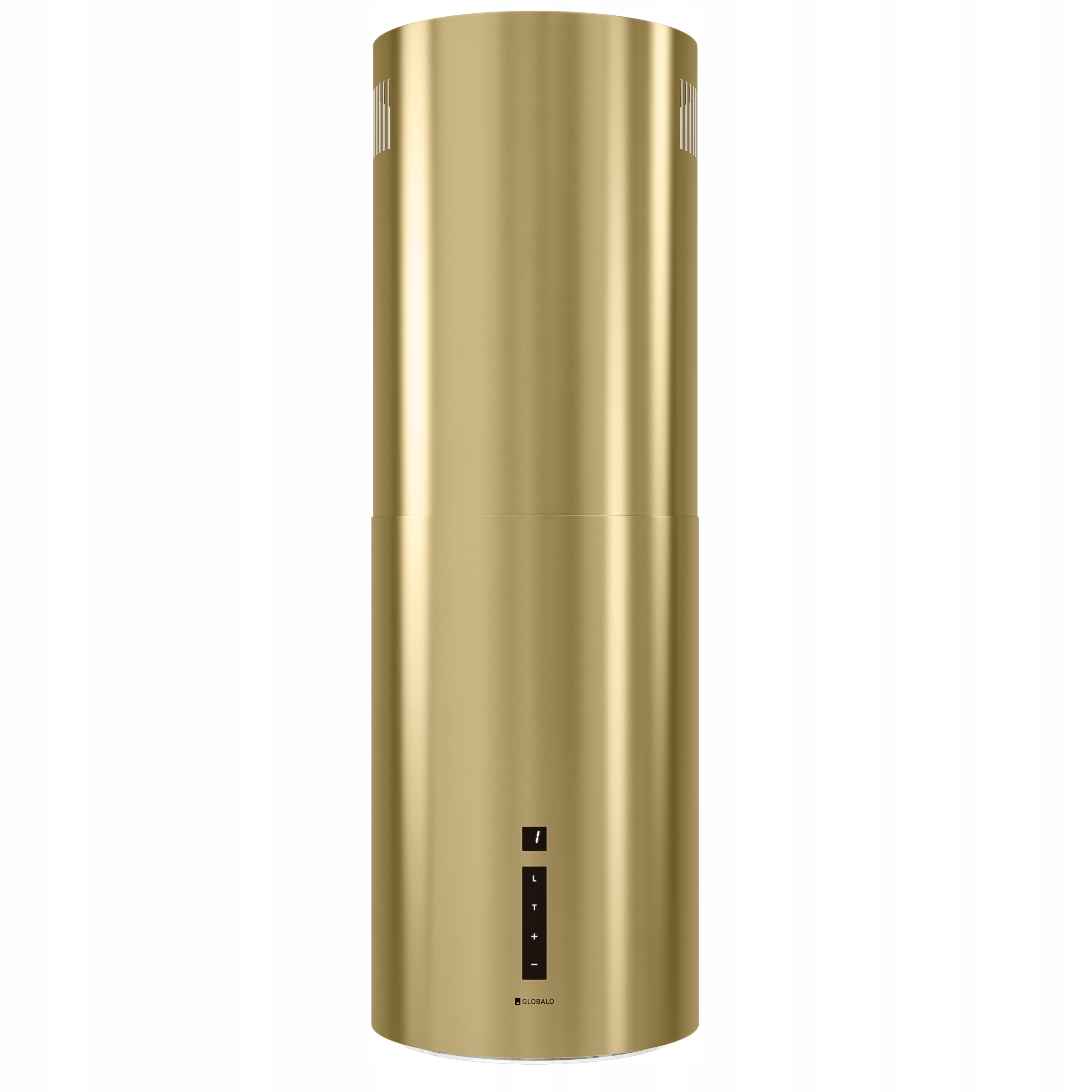 Okap kuchenny Heweno Isola 39.2 Light Gold Mat wyspowy Led stal tuba