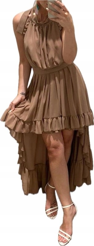 šaty maxi dlouhé volánky By O La La 38 M