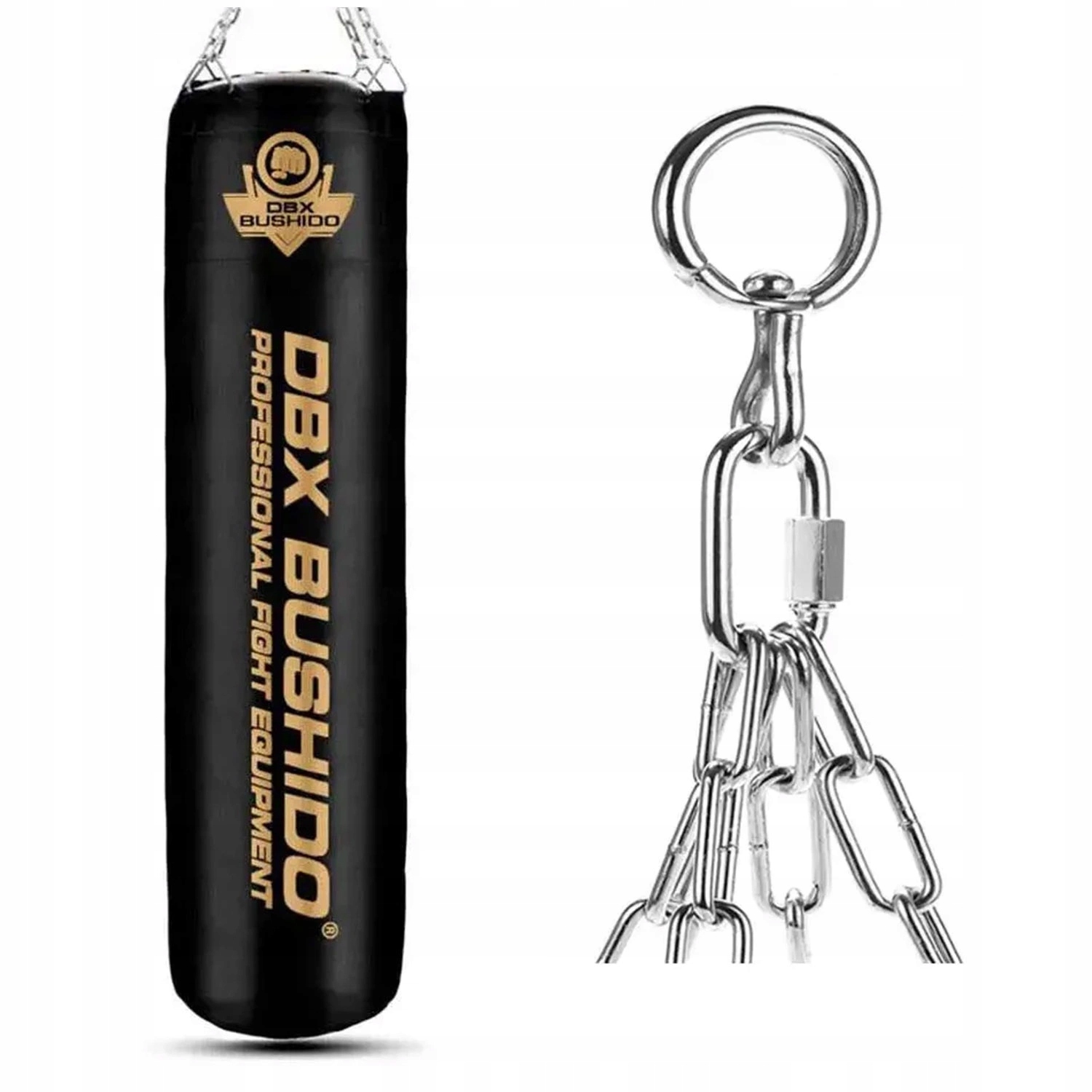 Do 70 Kg 130 CM Pusty Worek Treningowy Bokserski Czarno-złoty Dbx Bushido