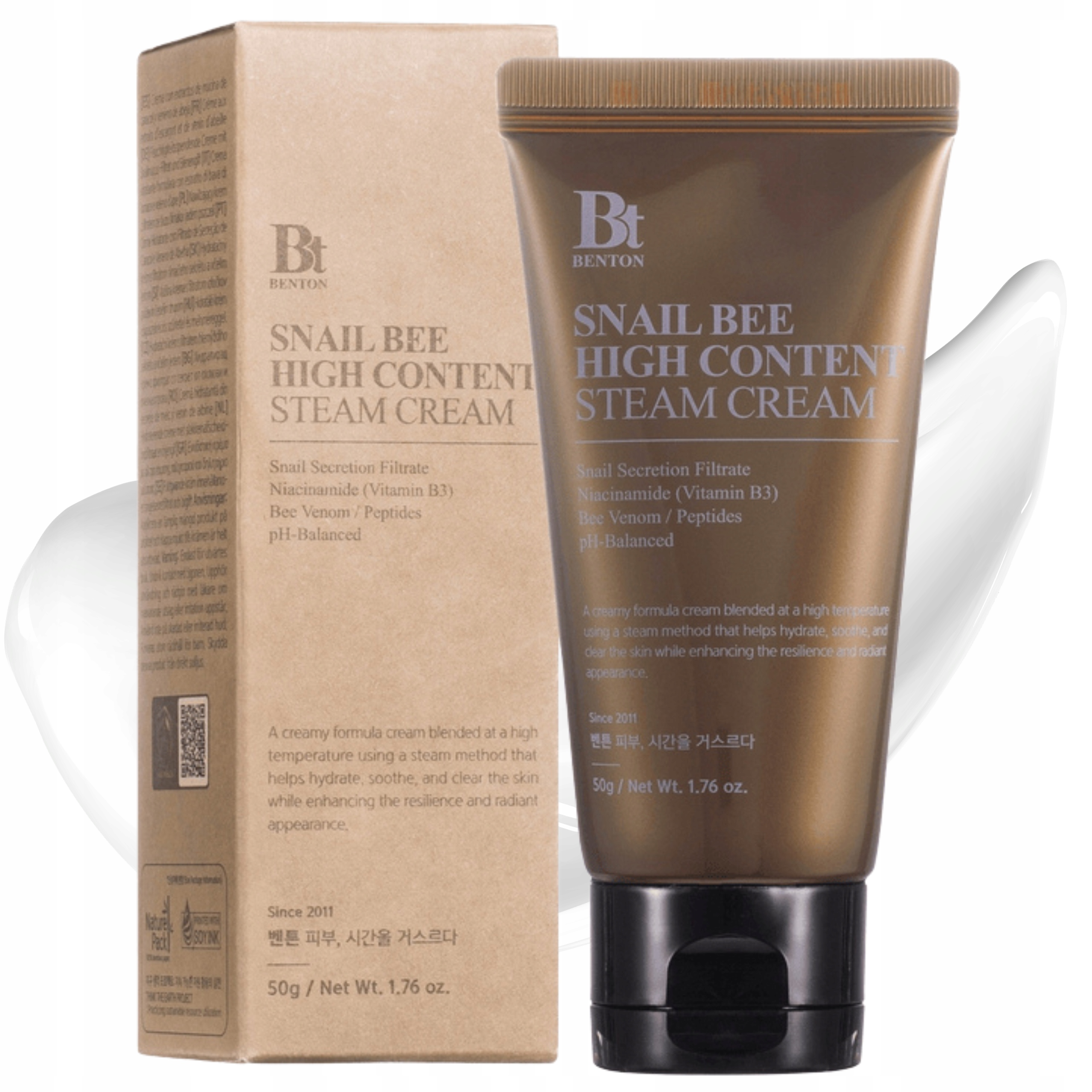 Víceúčelový pleťový krém Benton Snail Bee High Content Steam Cream 50 g