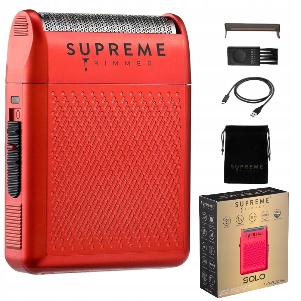 Supreme Trimmers Usa Golarka Solo Shaver Red Mała Mocna