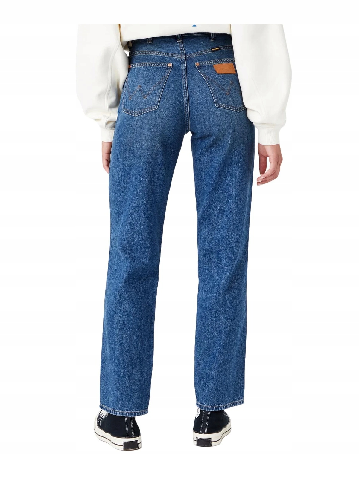 Dámské jednoduché džíny Wrangler Mom Straight Summertime W27MZB416 29/32