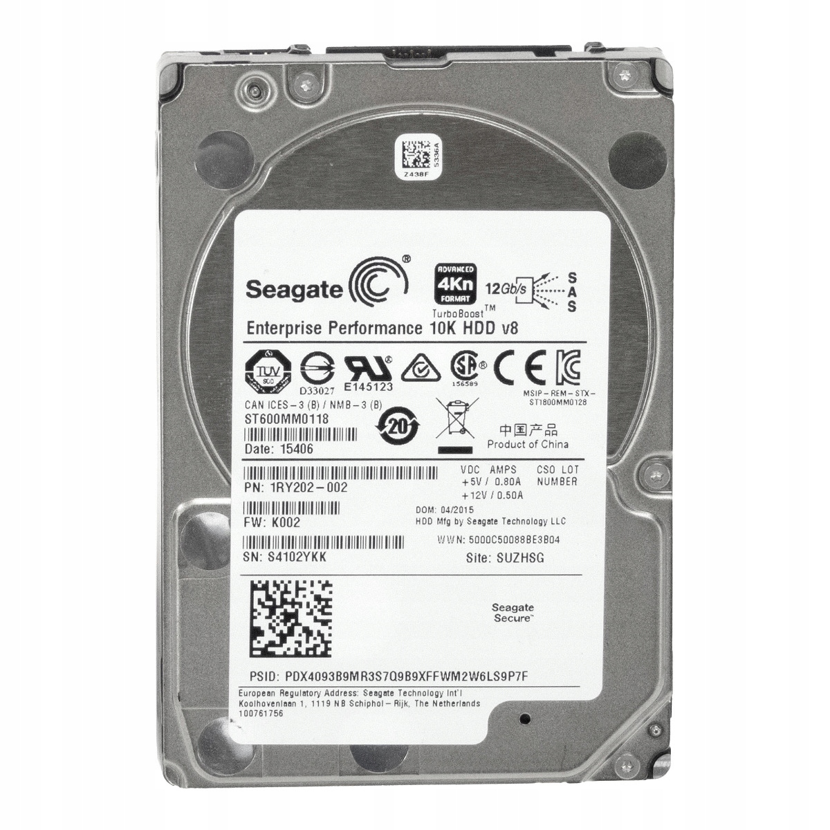 Seagate 600GB 10K 128MB SAS-3 2.5" ST600MM0118