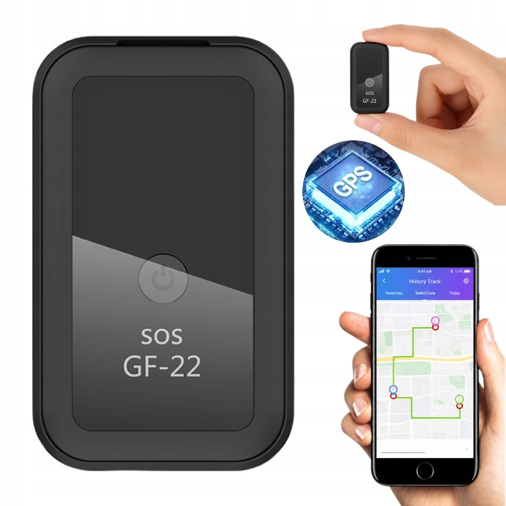 Mini Lokalizator Gps GF-22 Magnes Sos Bez Abonamentu Aplikacja