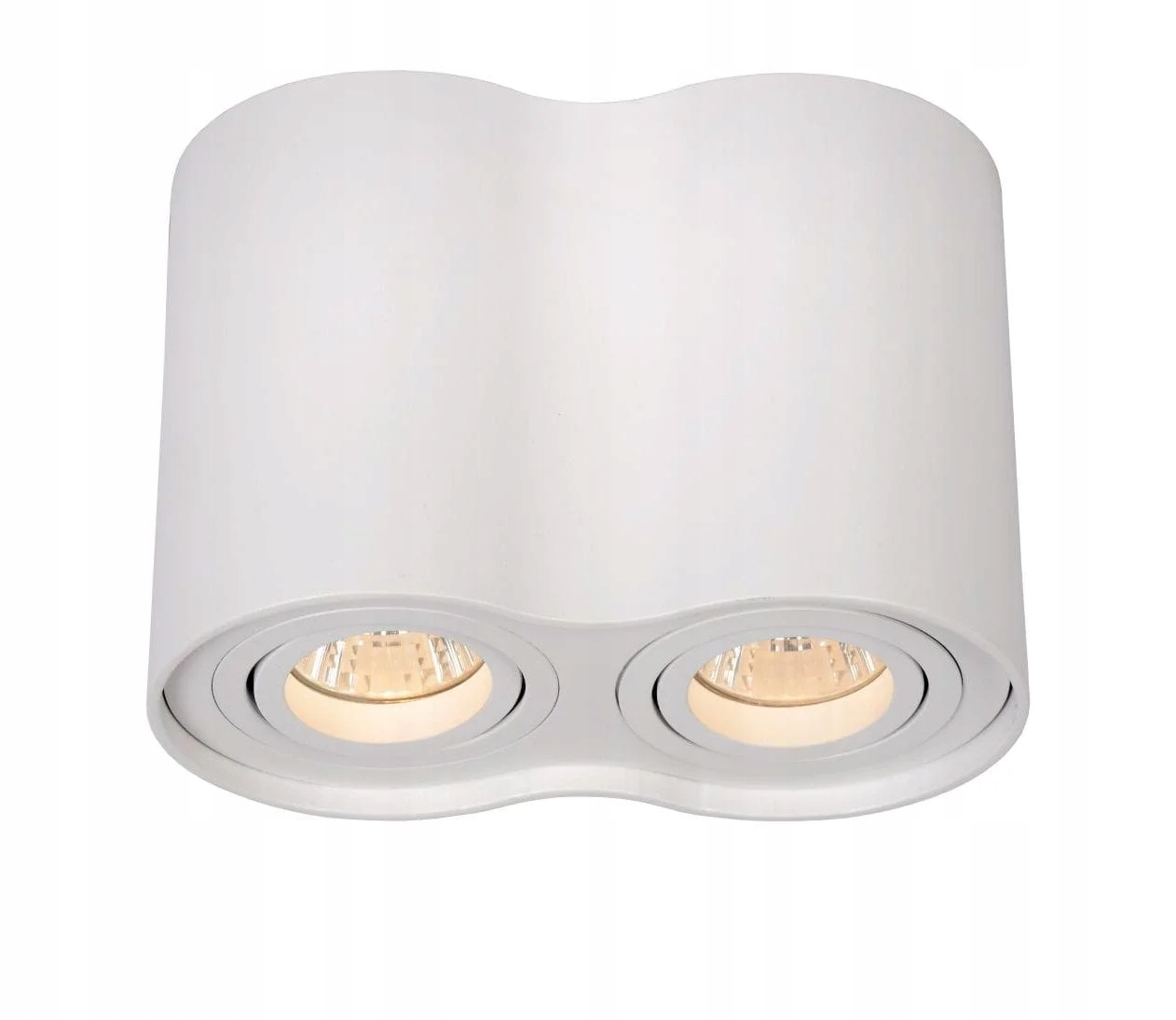 Dvojitá nastaviteľná stropná lampa biela Lucide