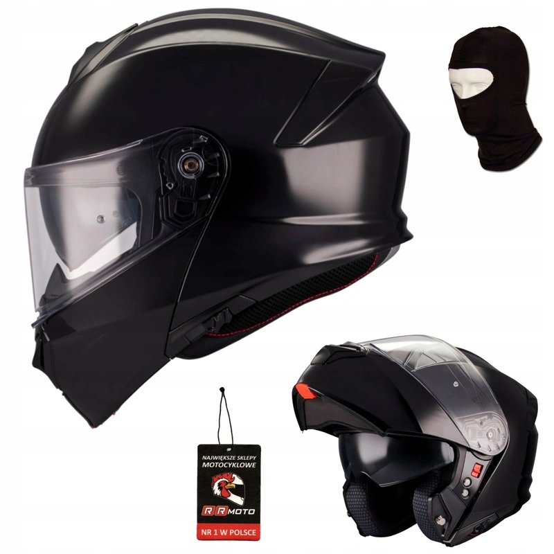 Motocyklová prilba s čeľusťou Mt Genesis Sv Pure Black blenda čierna Darčeky