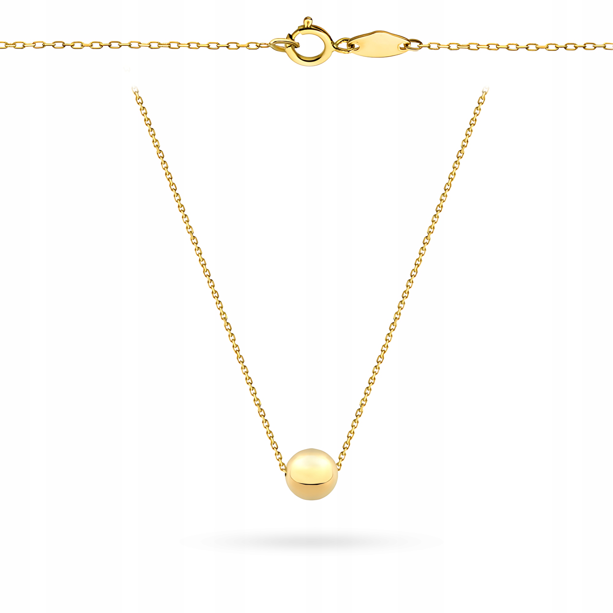 Zlatý Náhrdelník Řetízek Dámský Au 585 Minimalistický Kulička 14k