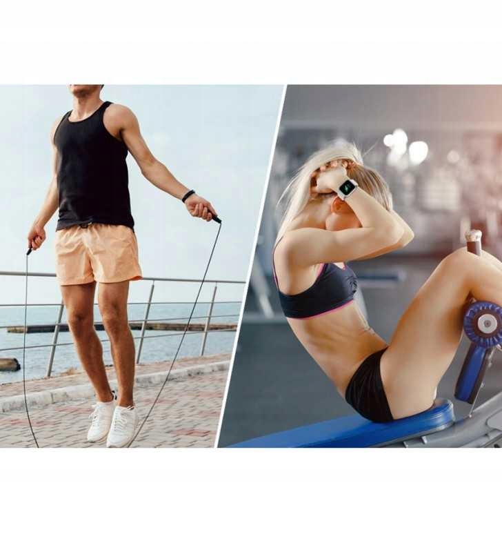 SMARTWATCH ZEGAREK TRENDY SPORTOWY PULS FIT Kształt koperty prostokątna