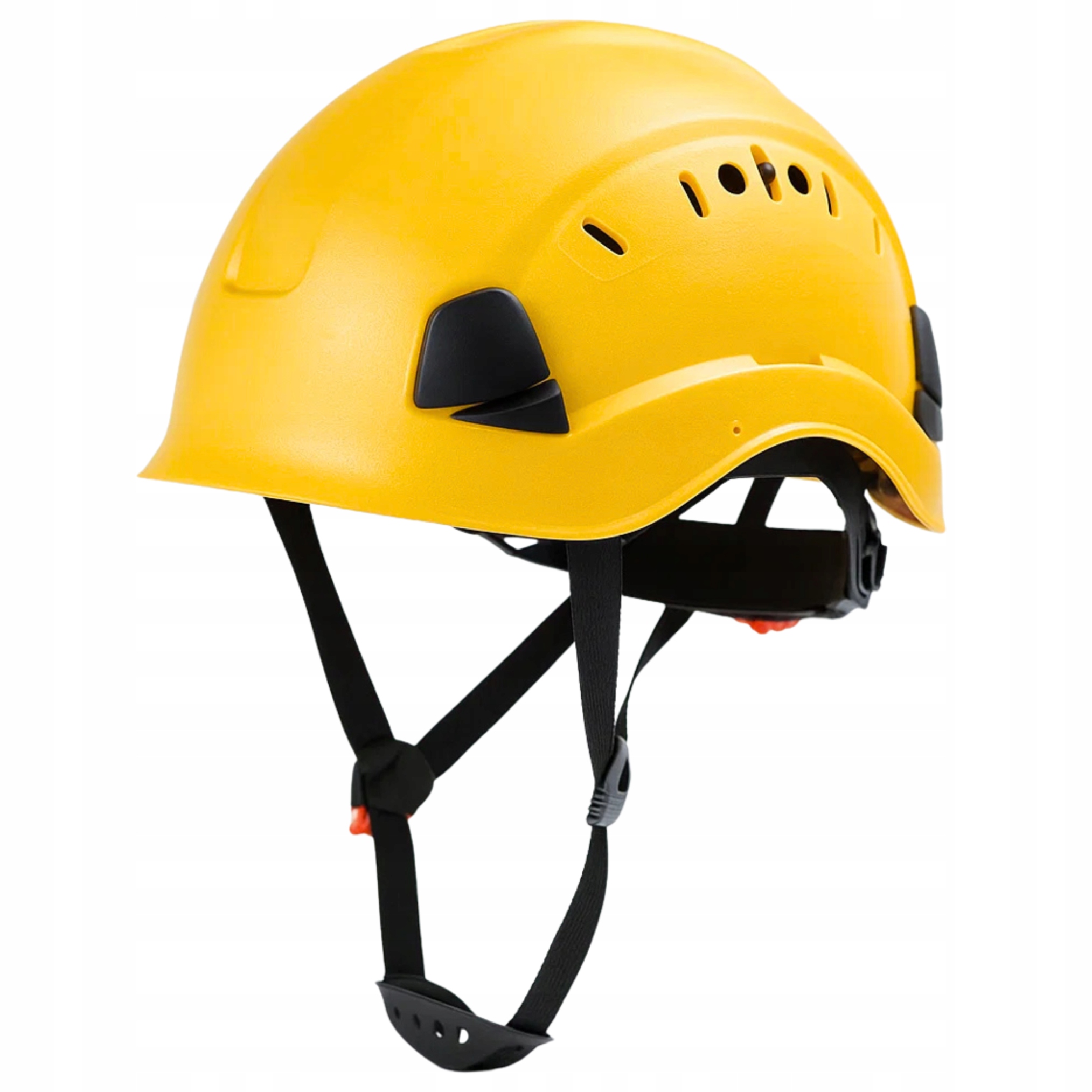 Kask OCHRONNY Hełm ROBOCZY budowlany BHP LEKKI przemysłowy 4-punktowy ŻÓŁTY Marka 24h-BHP