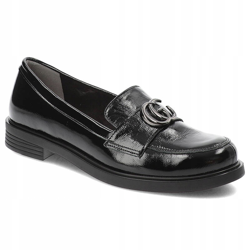 Černé polobotky Armodo Kožené Elegantní boty