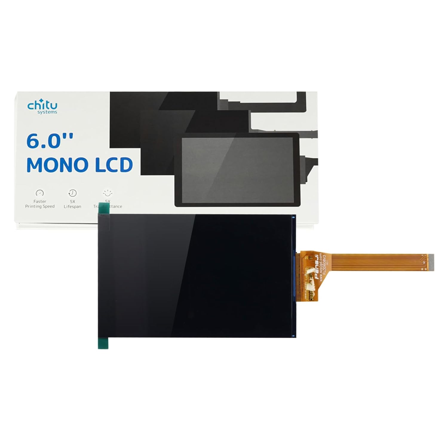 Náhradní obrazovka 2K Elegoo Mars 2/Mars 2 Pro DXQ608-X04 pro PJ3D608V3