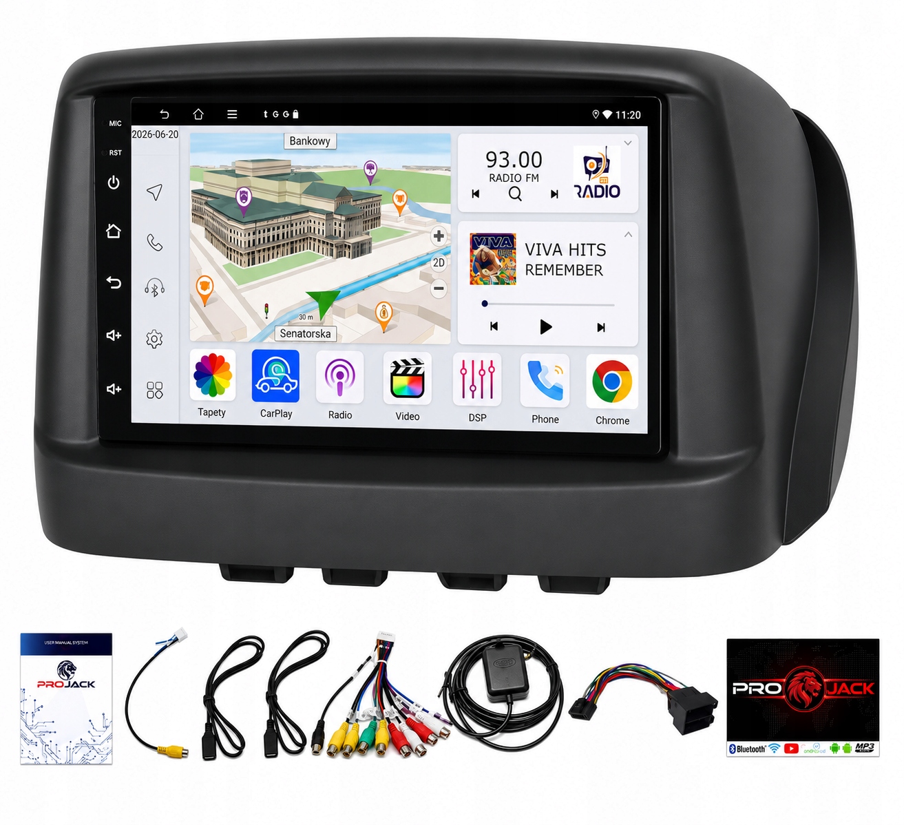 Autorádio 2 Din Fiat Doblo 2002-2017 Android Rds Carplay Wifi Usb 4GB 64GB