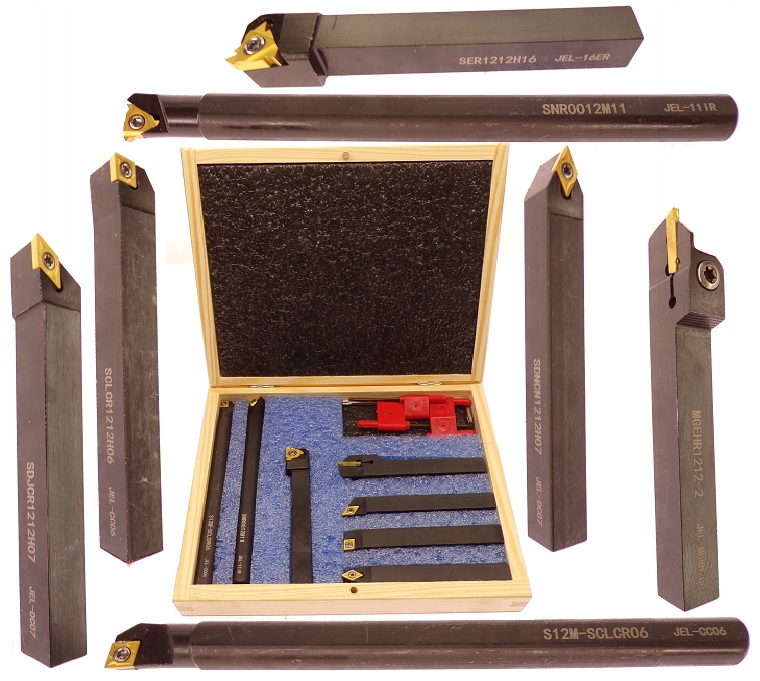 Sada Soustružnických Nožů 7KS 12MM 12x12 Nůž Soustružnický Sdjcr Sclcr Mgehr