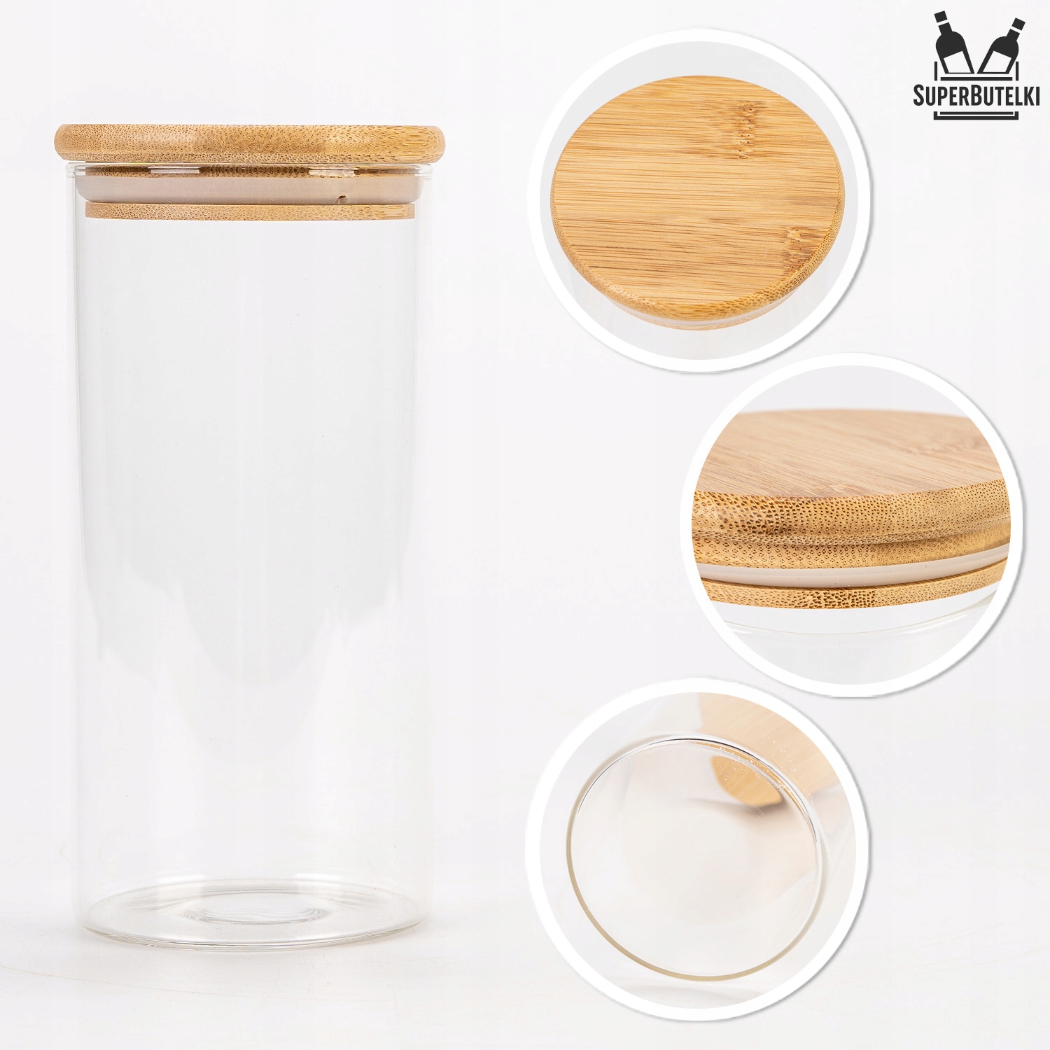 POJEMNIK szklany na PRZYPRAWY ŻYWNOŚĆ SÓL - 720 ml Linia Pojemnik Słoik 720 ml