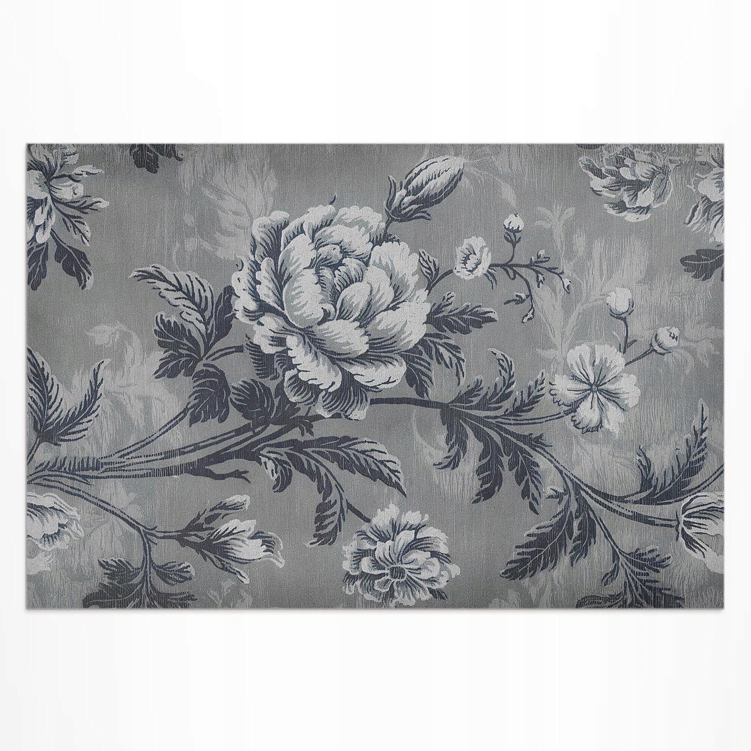 Terasový Pvc koberec Rozmer: 150 x 100 cm Zemité tóny s botanickým vzorom
