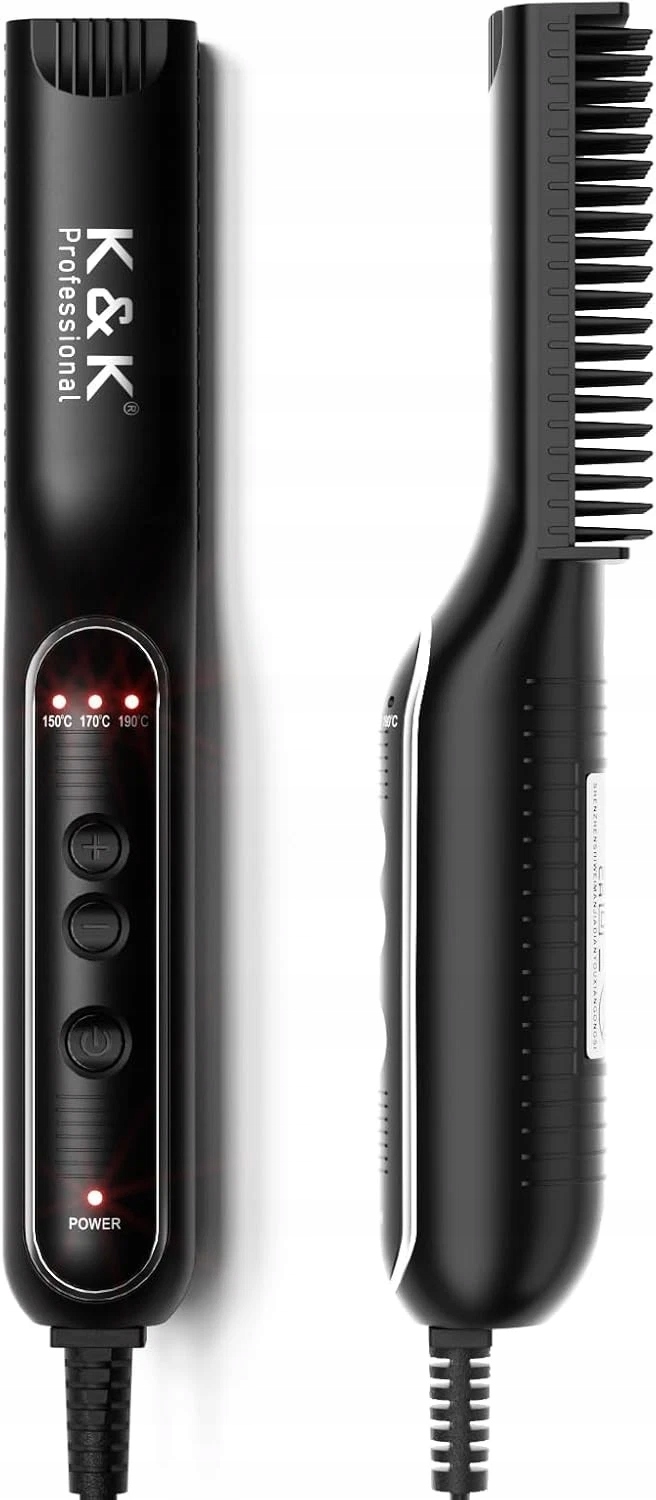 Prostownica do brody wąsów włosów dla mężczyzn ceramiczna płytka K&k QY1090