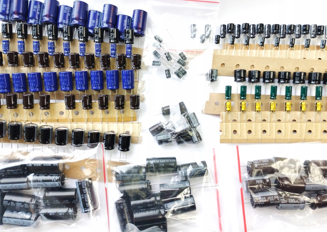[180szt] Kond. elektrolity zestaw 4.7u-2200uF
