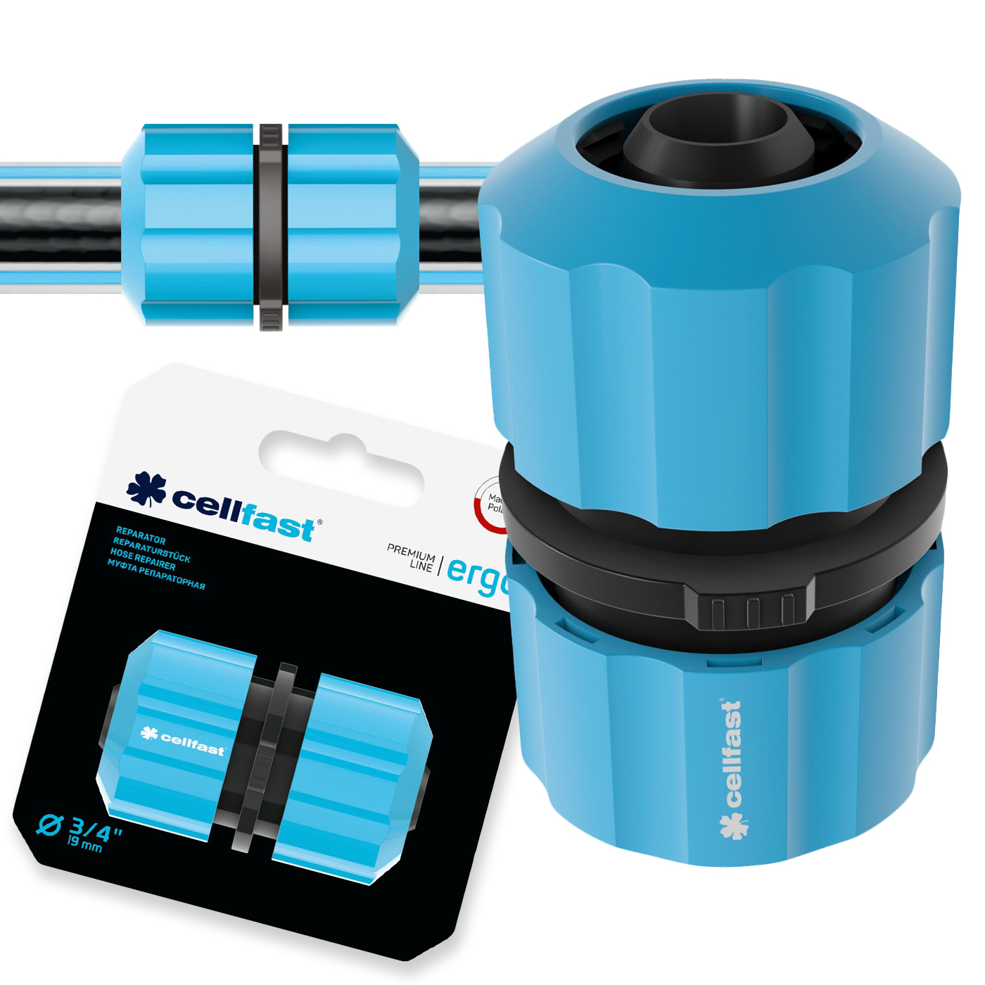 Reparator 3/4'' CELLFAST Łącznik Szybkozłączka do Naprawy Węża Ogrodowego