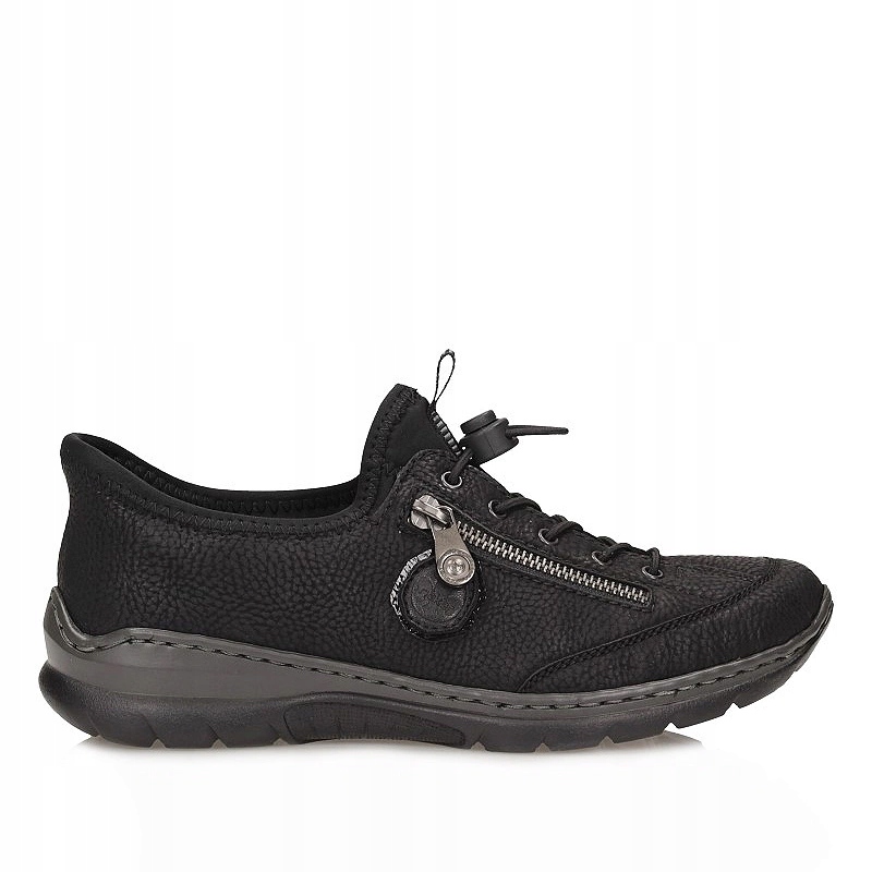Pohodlné polobotky Rieker L32F1-00 černé na zip