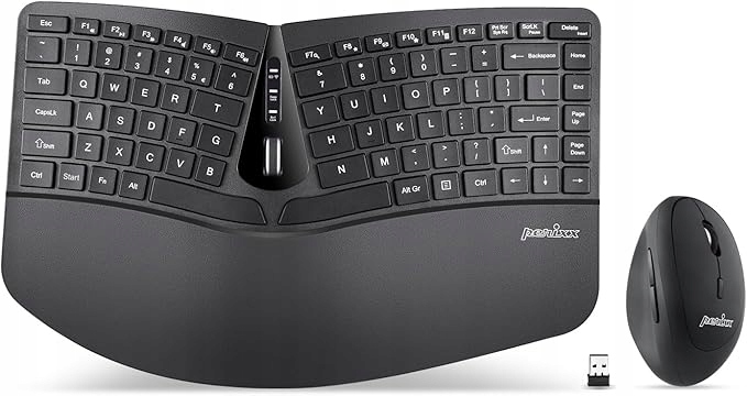 Perixx PERIDUO-606 bezdrátová klávesnice s vertikální myší Qwertz