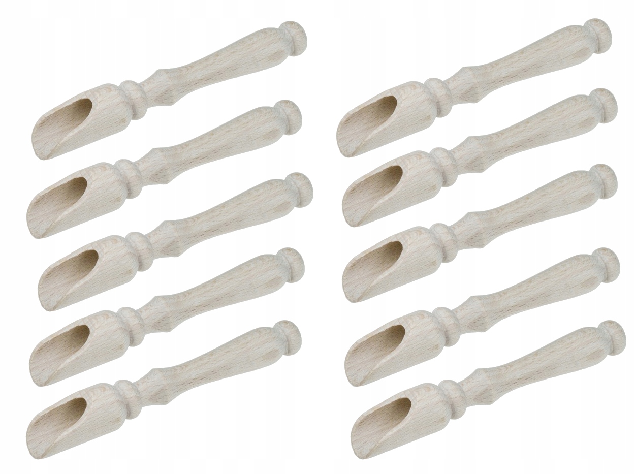 Čerpák naběračkový dřevěný s mini rukojetí 11 cm, 50 kusů