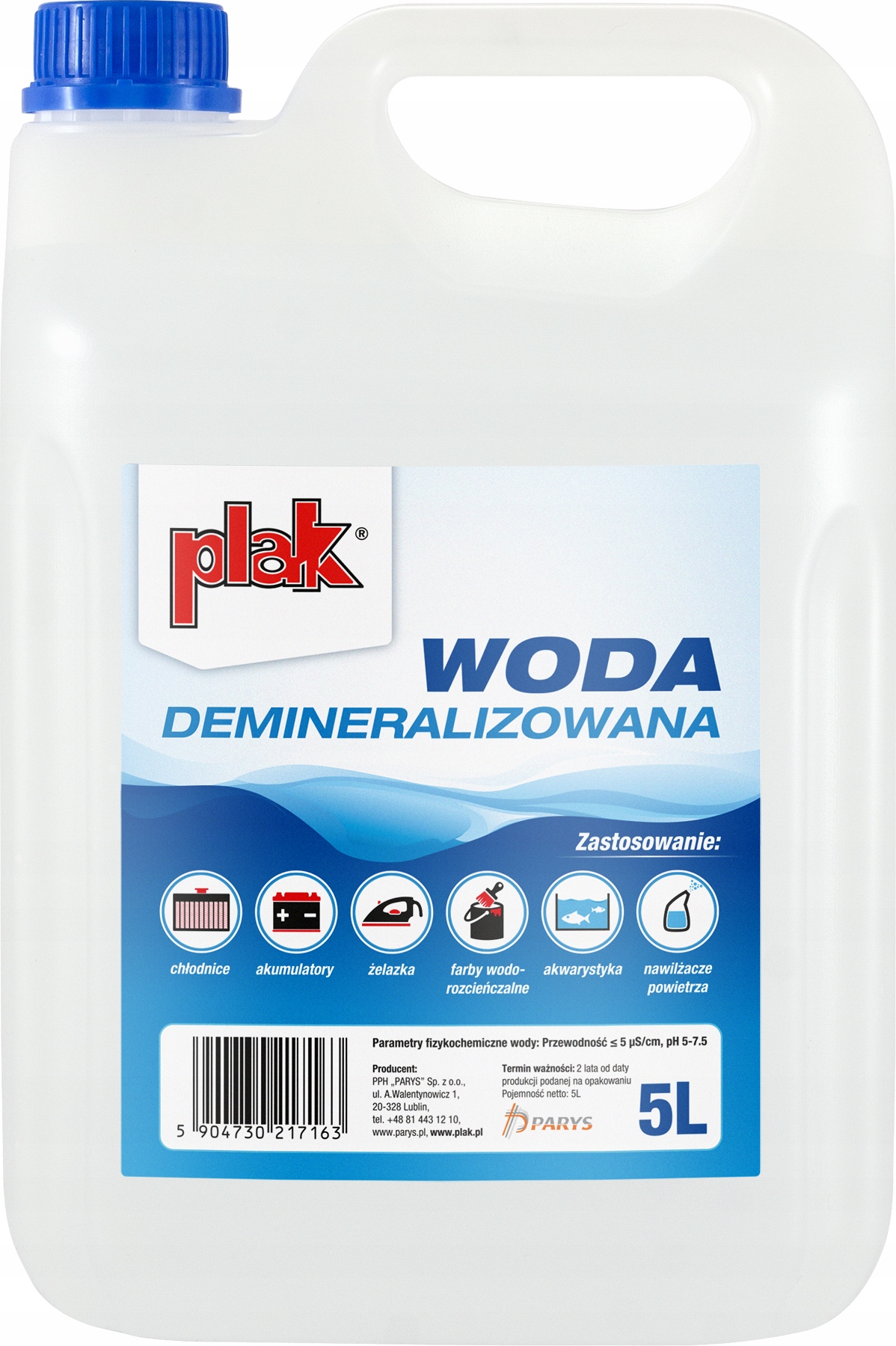 PLAK - woda demineralizowana 5L