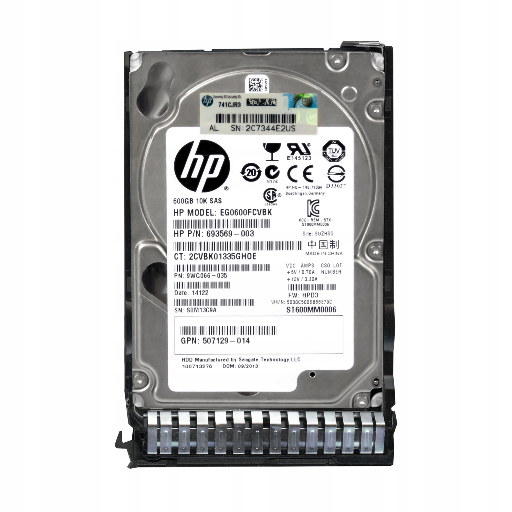 Hp 693569-003 600GB 10K 64MB SAS-2 2.5" EG0600FCVBK