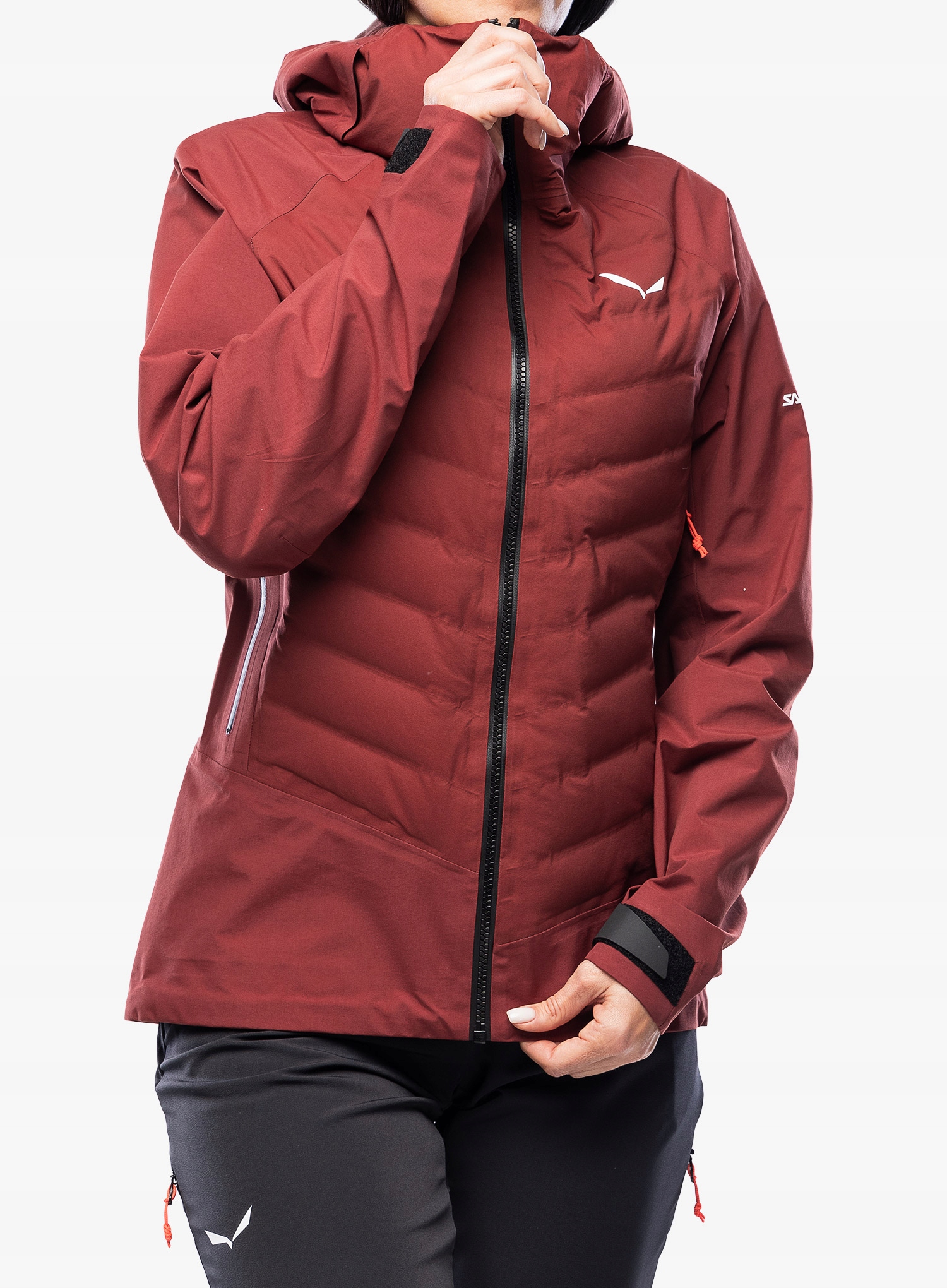 Dámská hybridní bunda Salewa Sella Ptx 3L Hybrid Jacket syrah L