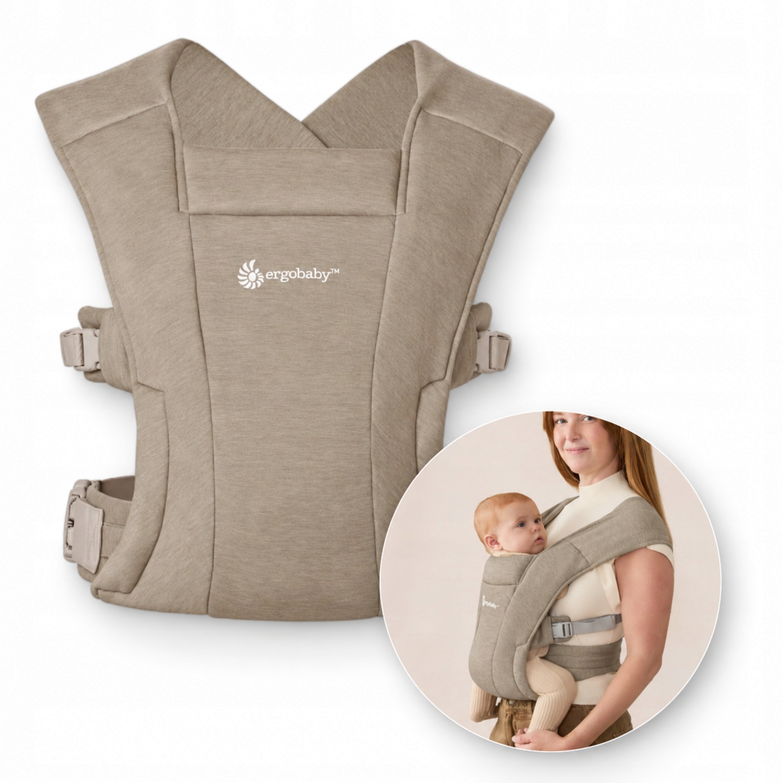 Nosidełko ergonomiczne Ergobaby Embrace dla noworodka 0-12m Oliwkowe