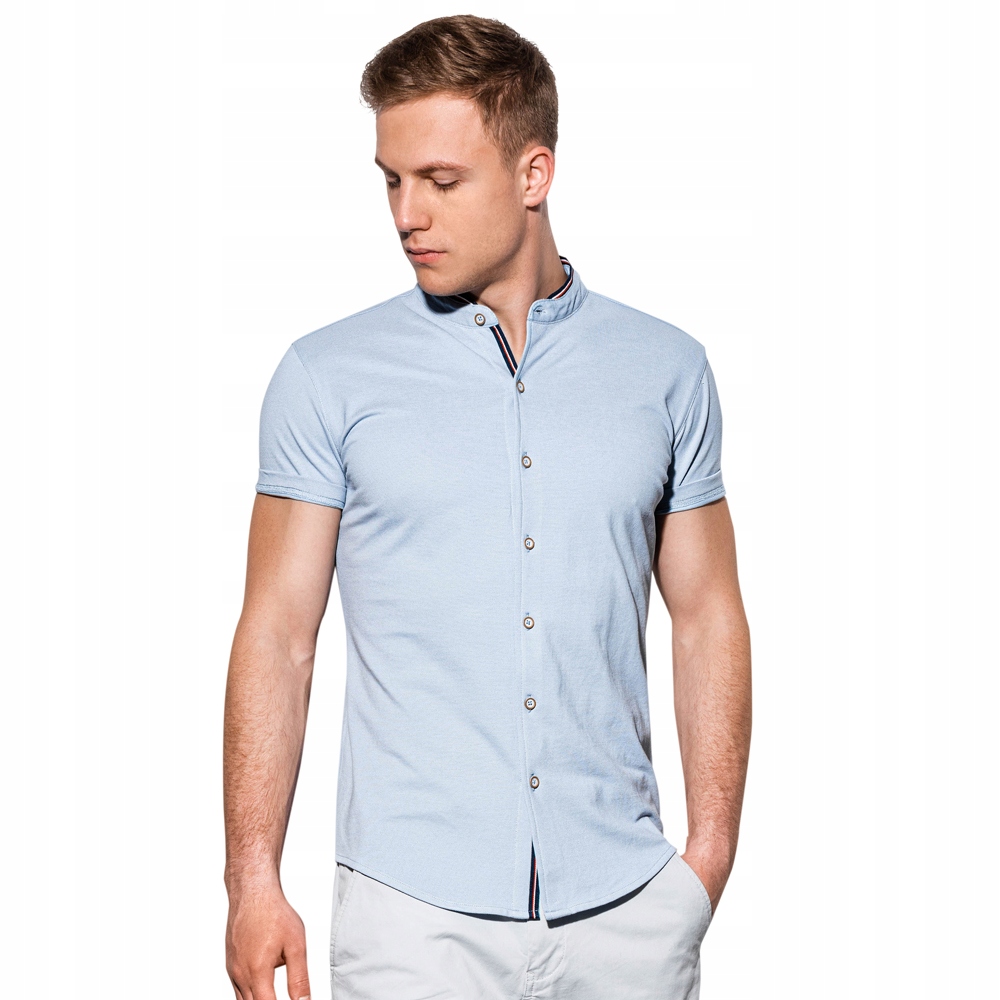 

Koszula męska z krótkim rękawem K543 niebieska XL