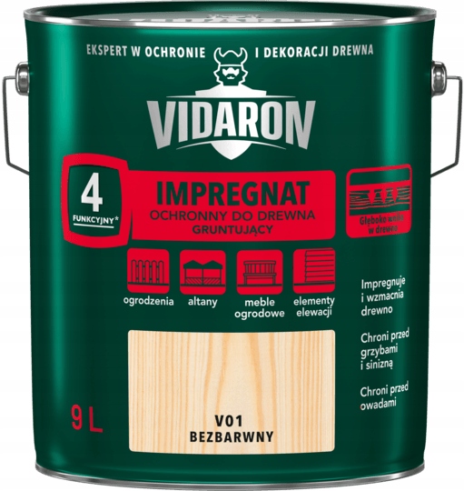 

Vidaron Impregnat Gruntujący 9L V01 Bezbarwny