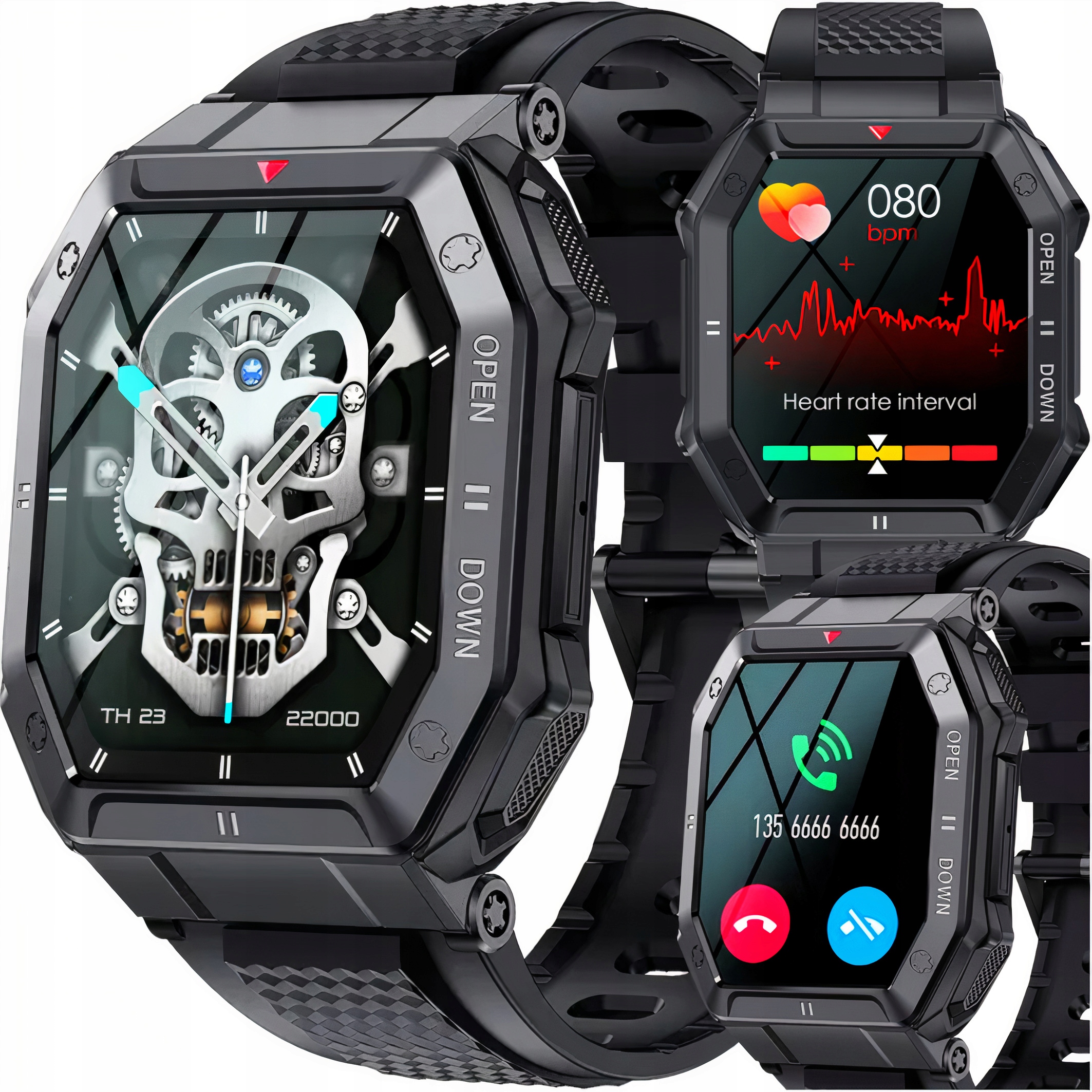 

Smartwatch Męski Militarny Rozmowy Wielofunkcyjny
