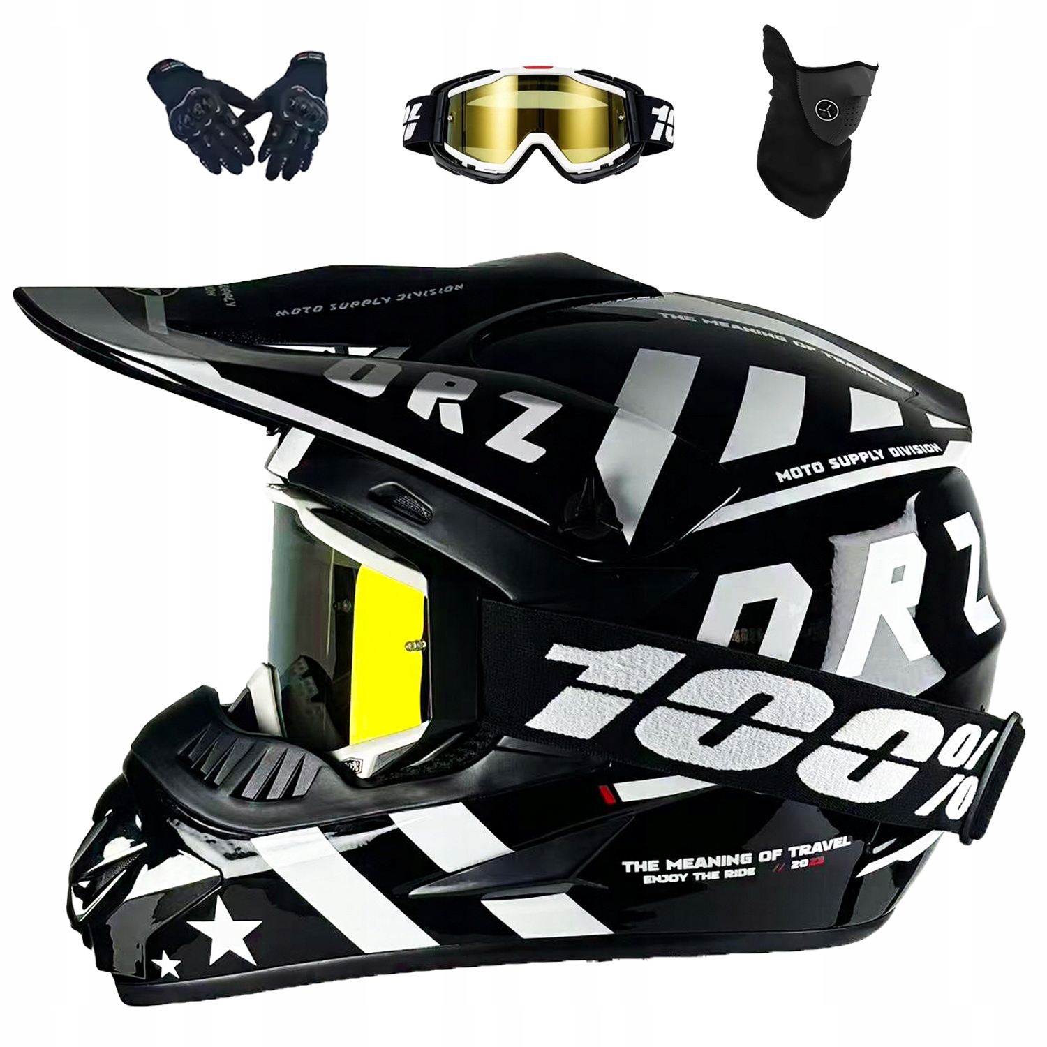 Helma Na Elektrickou Koloběžku Cross Enduro Quad Bmx Helma Brýle Rukavice S