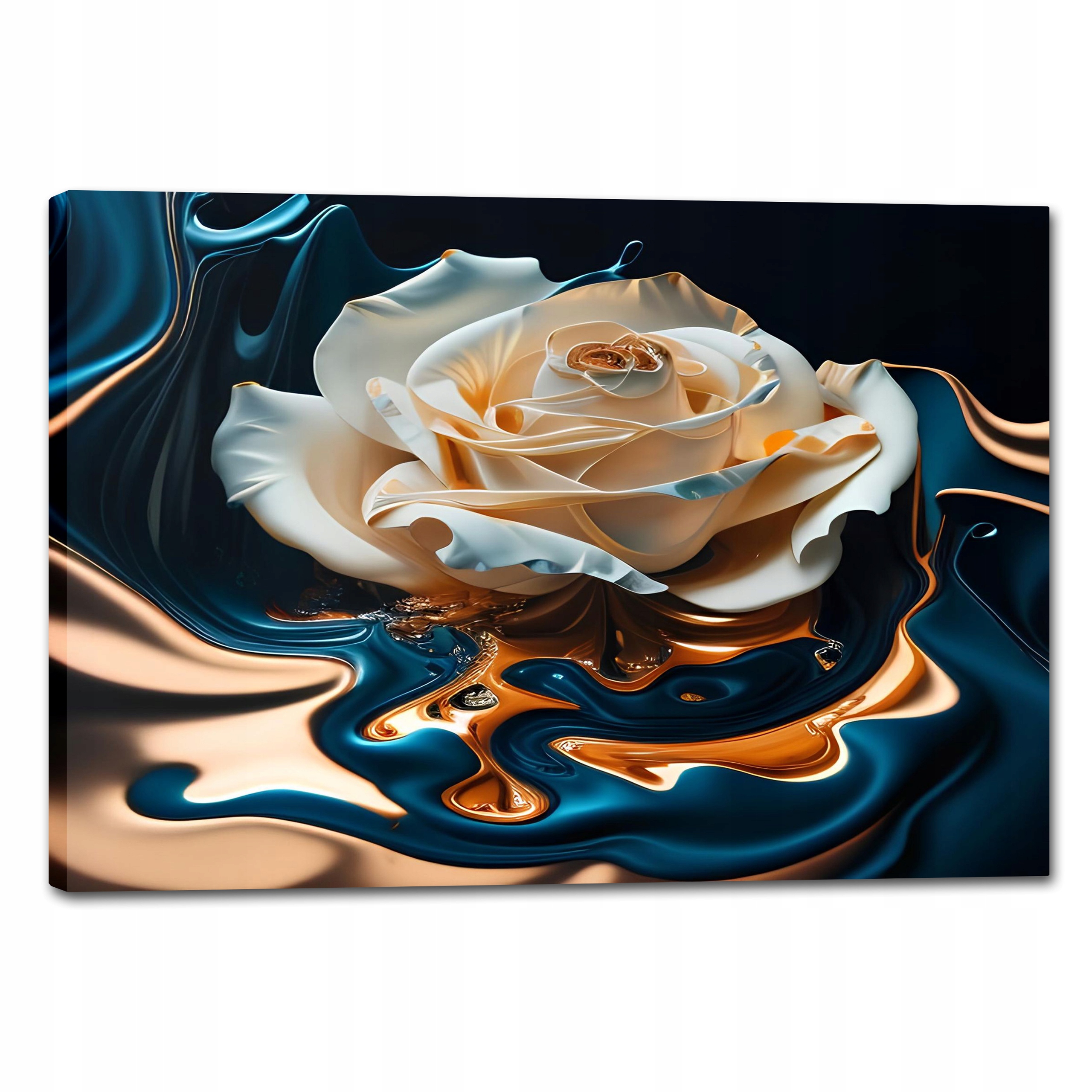 Obraz Na Plátně Do Obývacího Pokoje Moderní Glamour Růže Gold 120x80