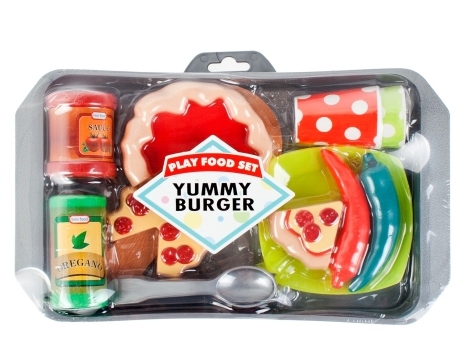 Zestaw kuchenny żywność z tacą