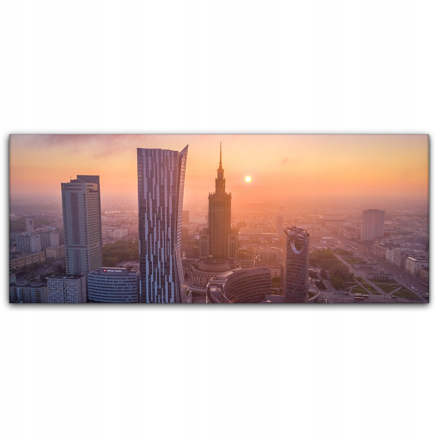 

Obraz canvas na ścianę 125x50 Miasto Zachód Słońca