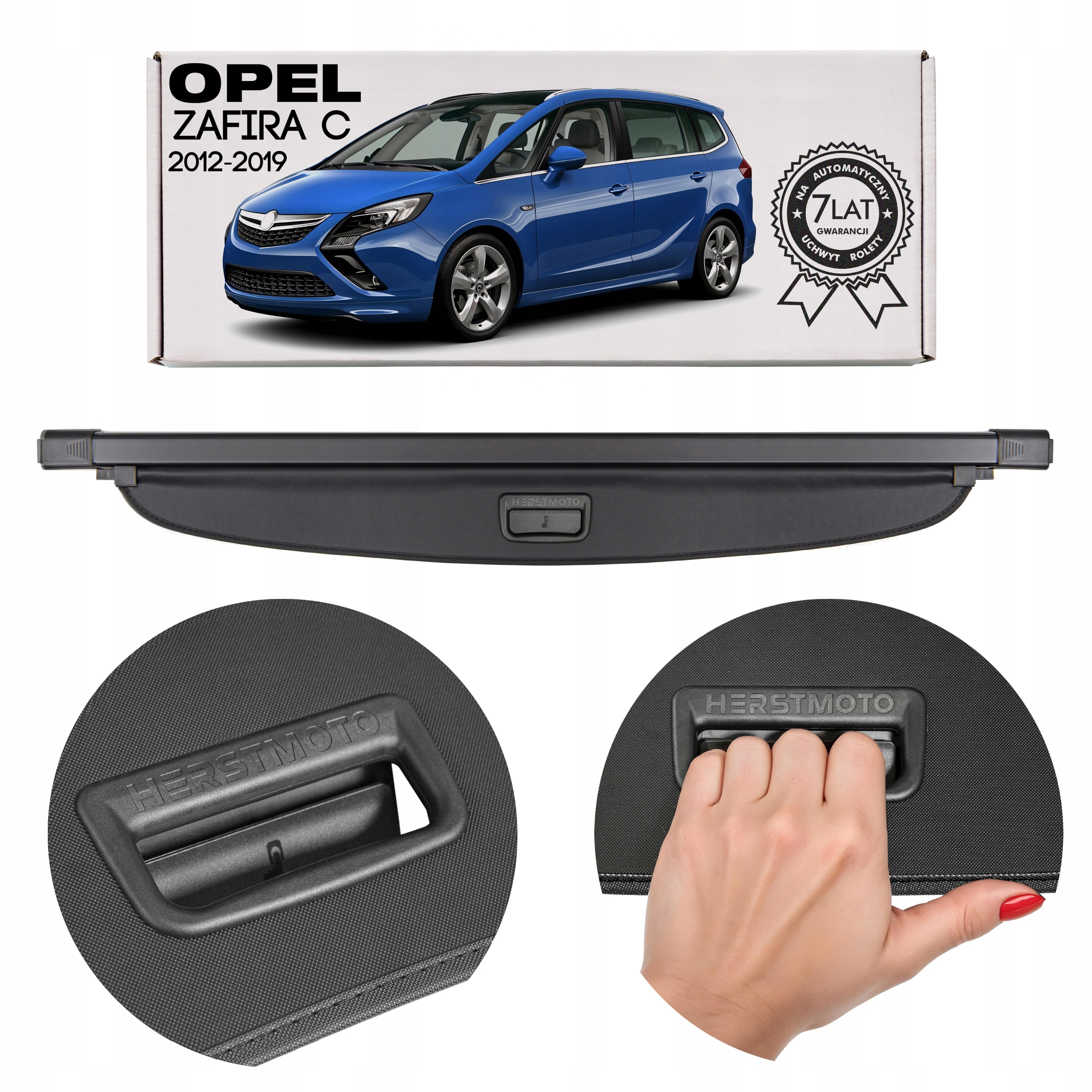 Opel Zafira C III Tourer 5OS 7OS 2012-2019 Roleta Zavazadlového Prostoru Černá 20893078