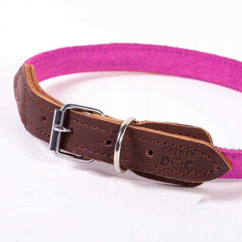 Levně Kožený obojek pro psa, kočku, nastavitelný, Přírodní kůže Barvy vel. M
