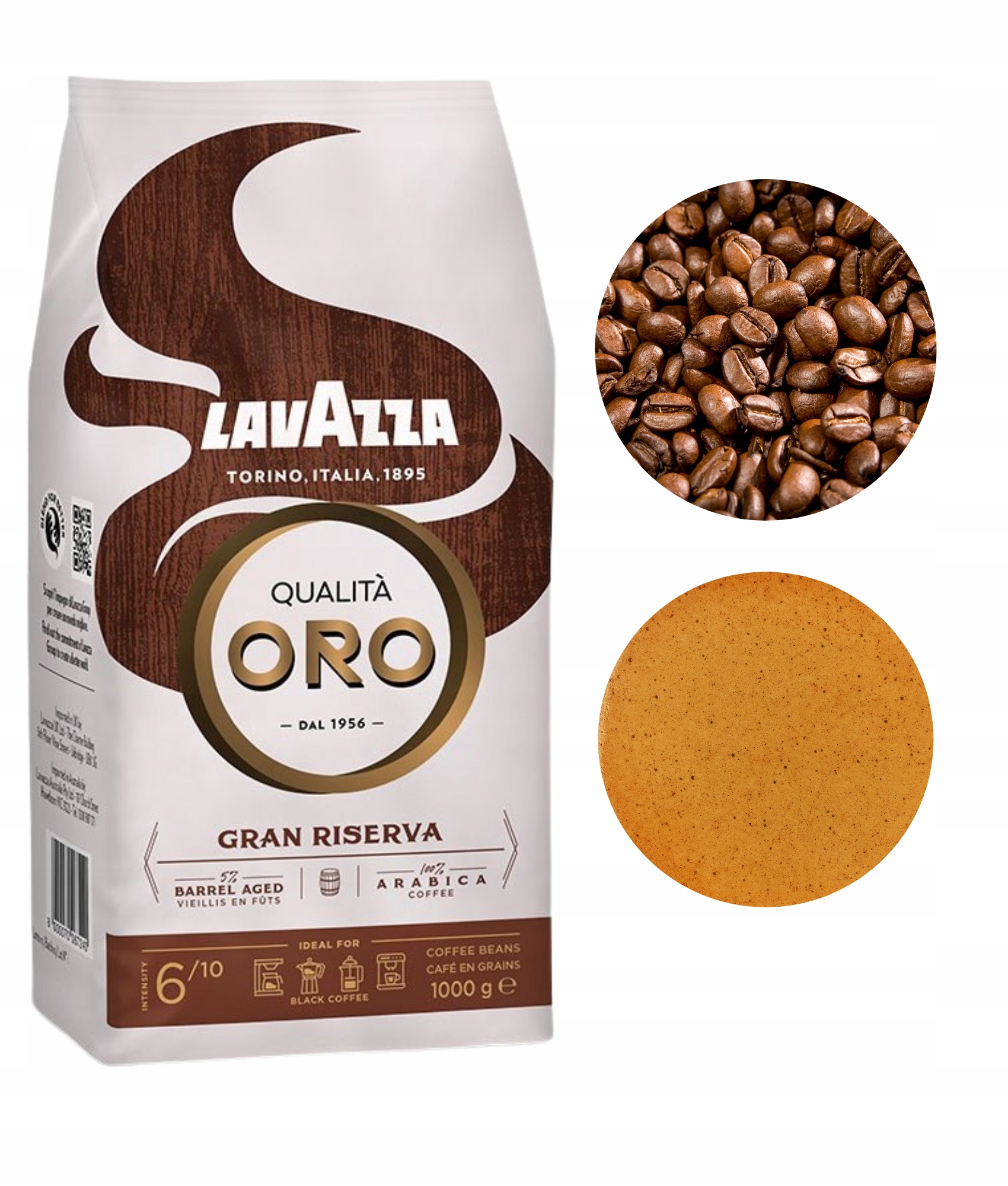 Levně Lavazza Qualita Oro Gran Riserva zrnková káva arabica 1kg