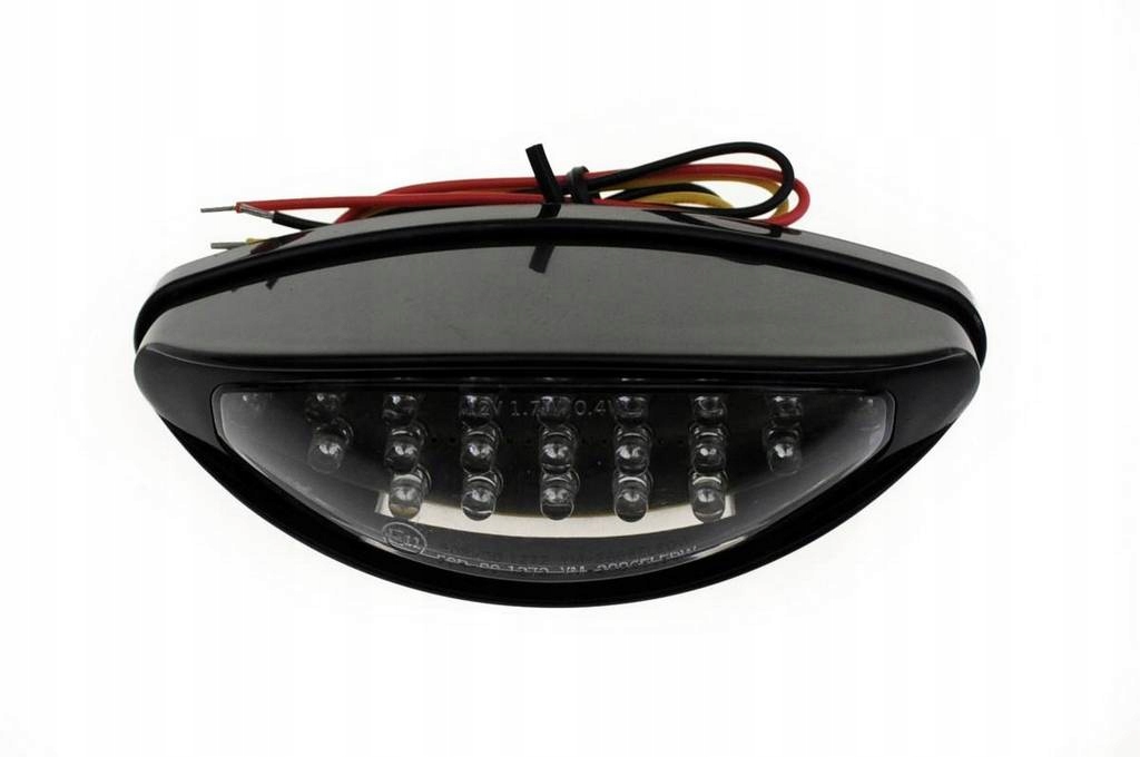

Tylna Lampa Tyl Led Stop Czarna Owalna Ce