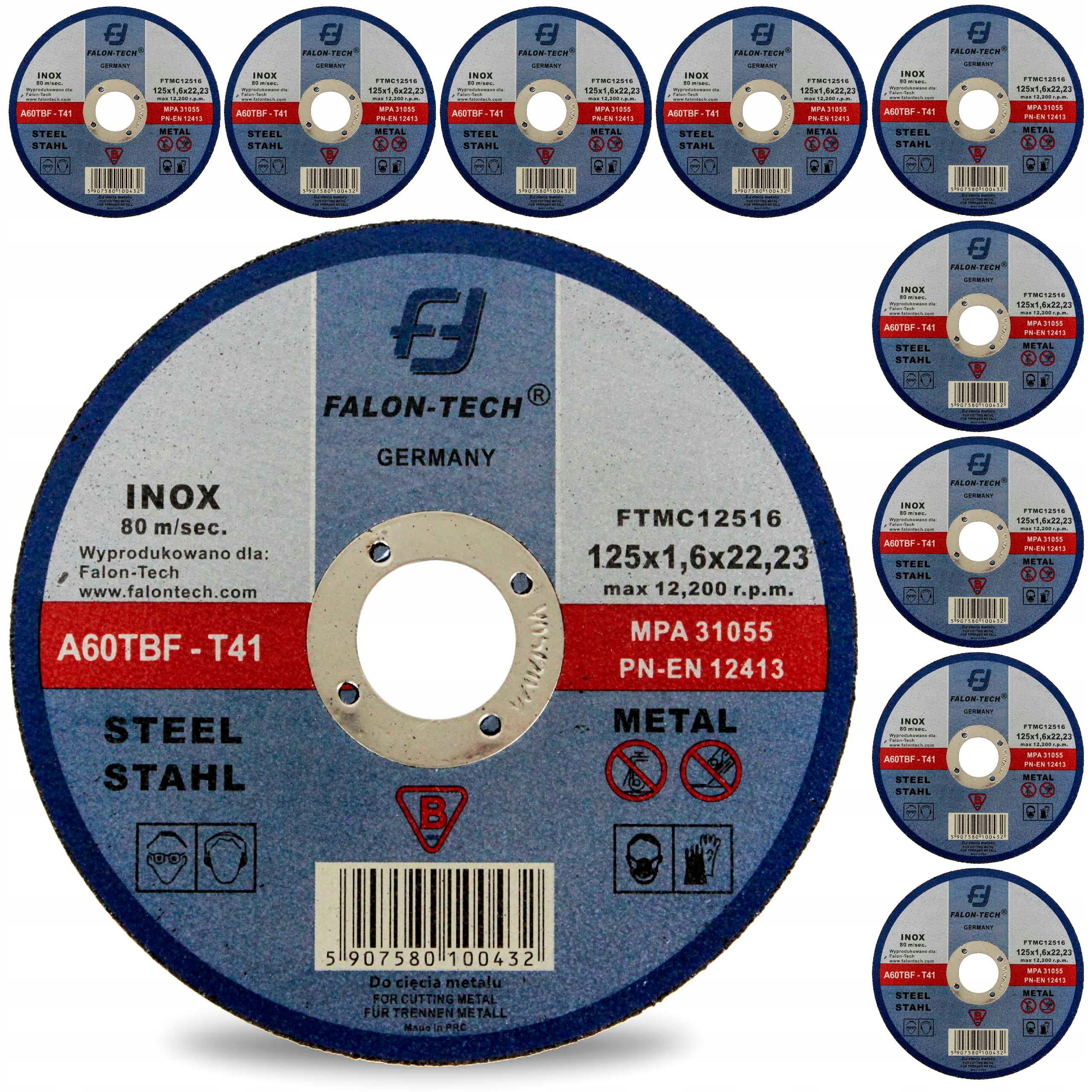 

Tarcza Do Cięcia Metalu inox 125 x 1,6 Falon Tech