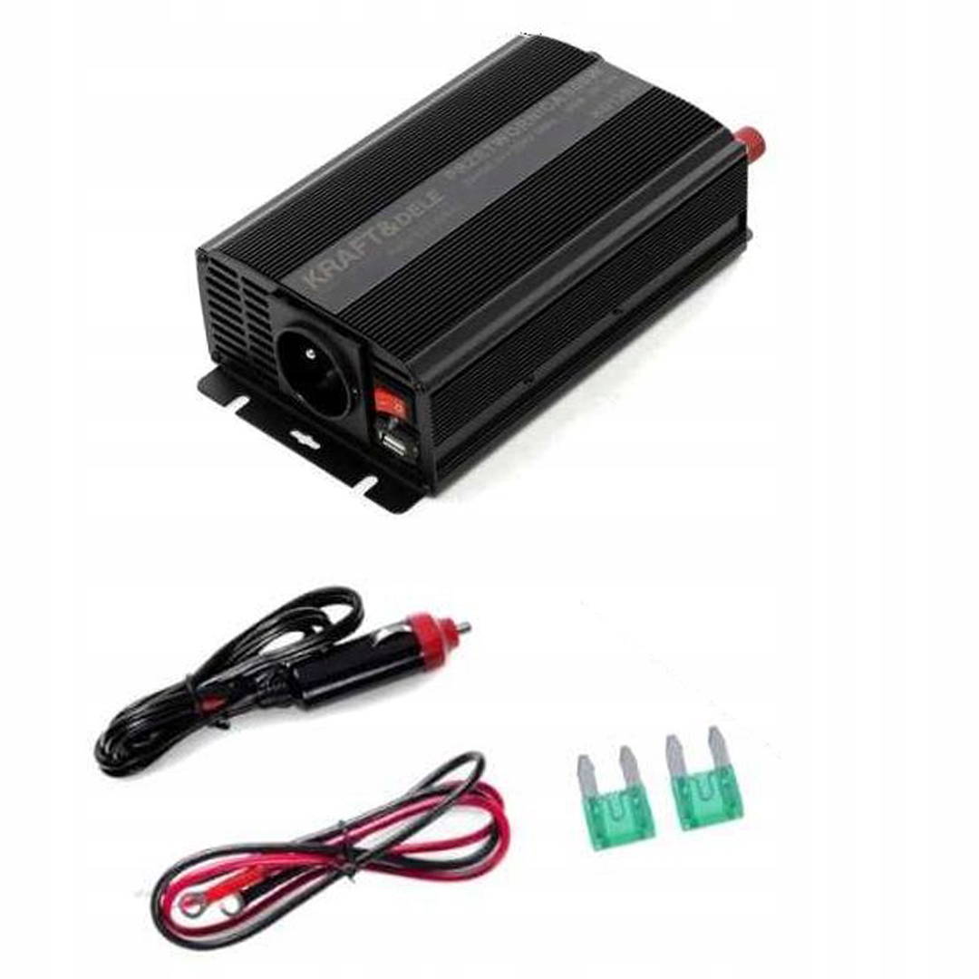 Menič napätia 12 V na 230 V 500/1000 W Kraft&Dele