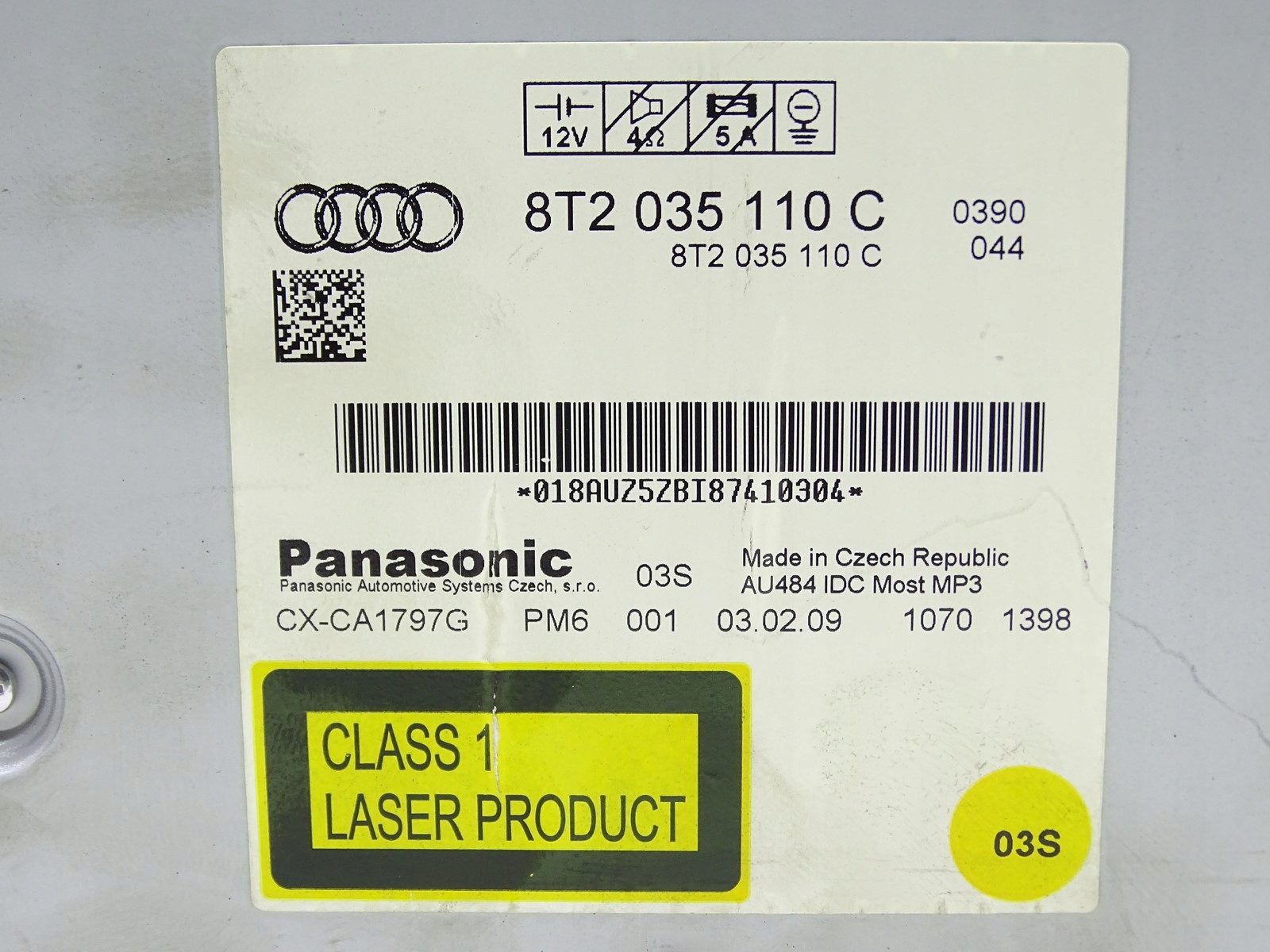 changer CD player 6 CD AUDI A4 B8 A5 8T 8T2035110C