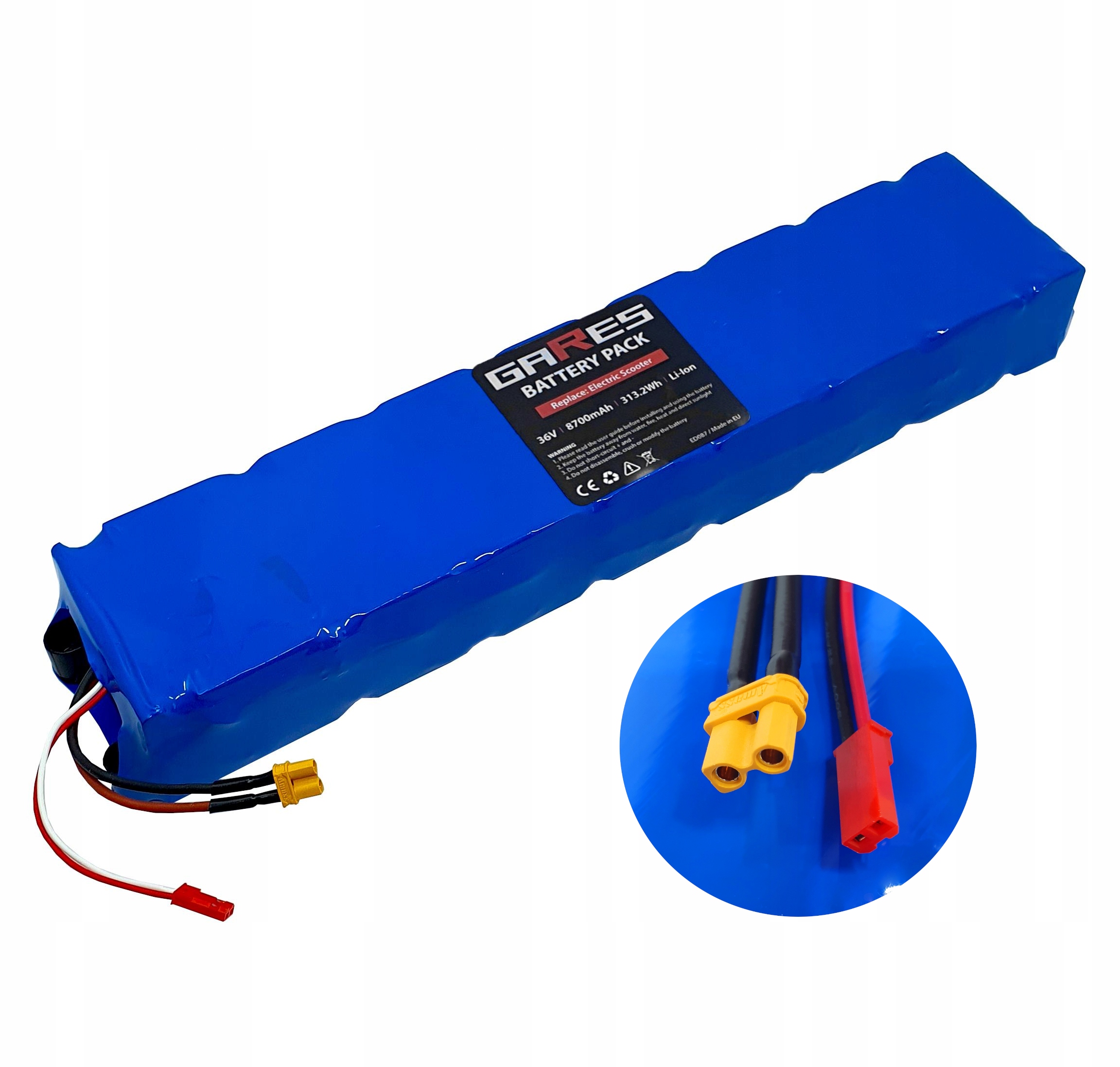 Bateria do Hulajnogi Elektrycznej wtyk XT30 36V 8,7Ah 8700mAh
