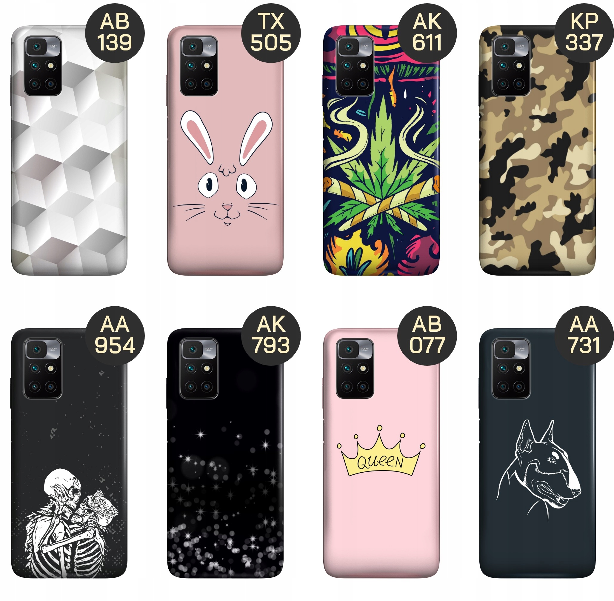 ETUI DO XIAOMI REDMI 10 WZORY TOP100 DESIGN Z NADRUKIEM ZE WZOREM +SZKŁO Wzór dominujący serpentyny