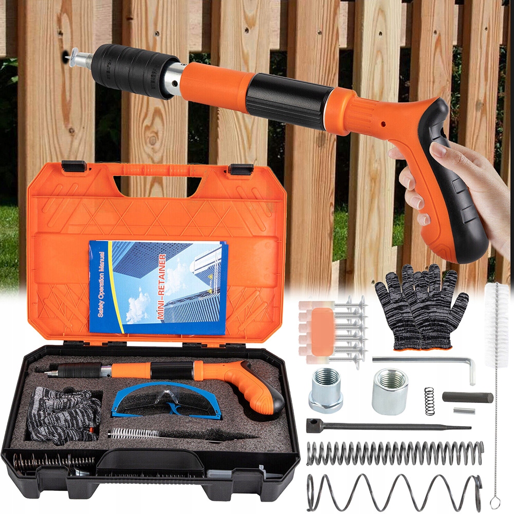 Mini Ruční Ocelová Pistole Na Hřebíky 5 Rychlostní S 100 Hřebíky S Kufrem