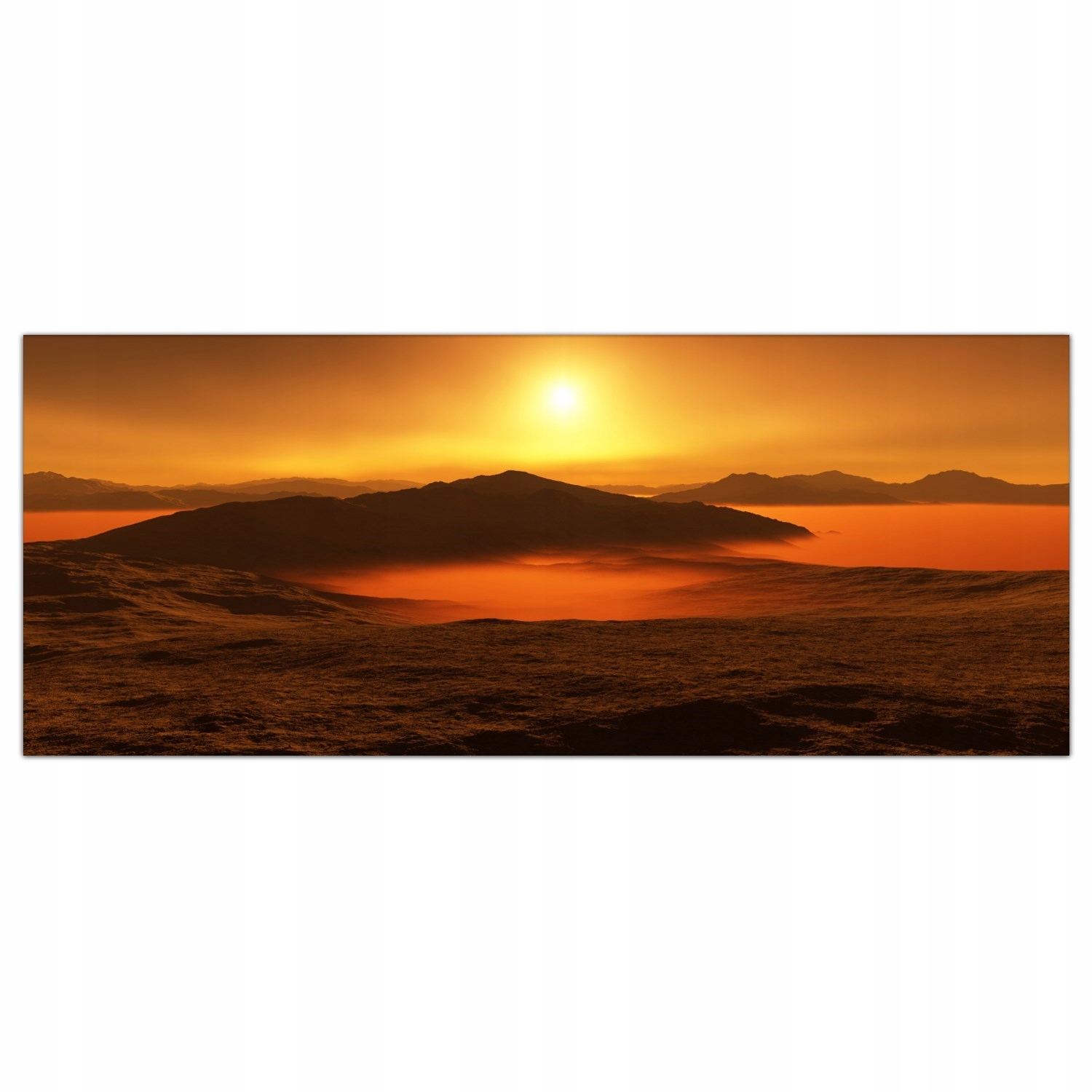 Měsíc Vesmír Saturn 125x50 Panel tvrzené sklo