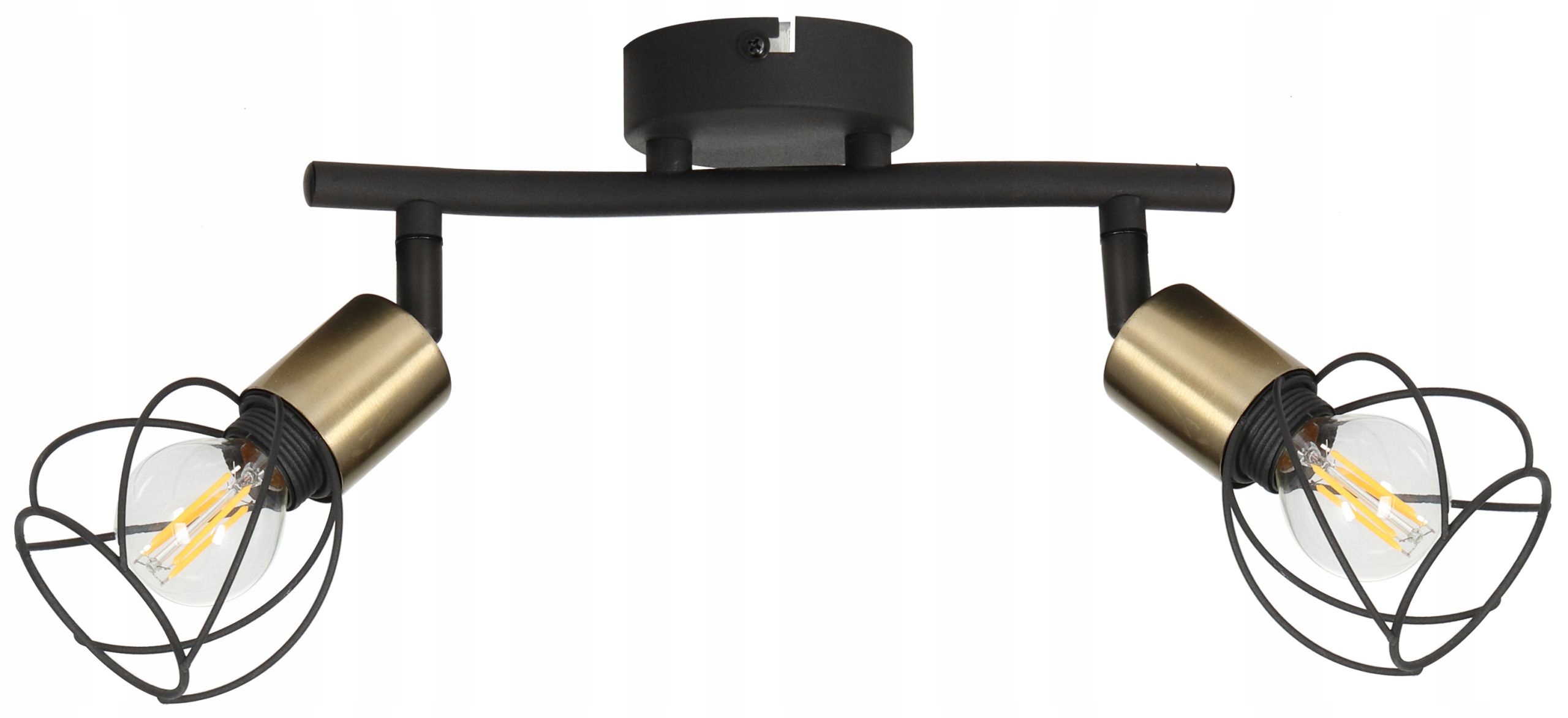 Obdélníkový stropní reflektor Reality černý, zlatý Mahavi 841502-32